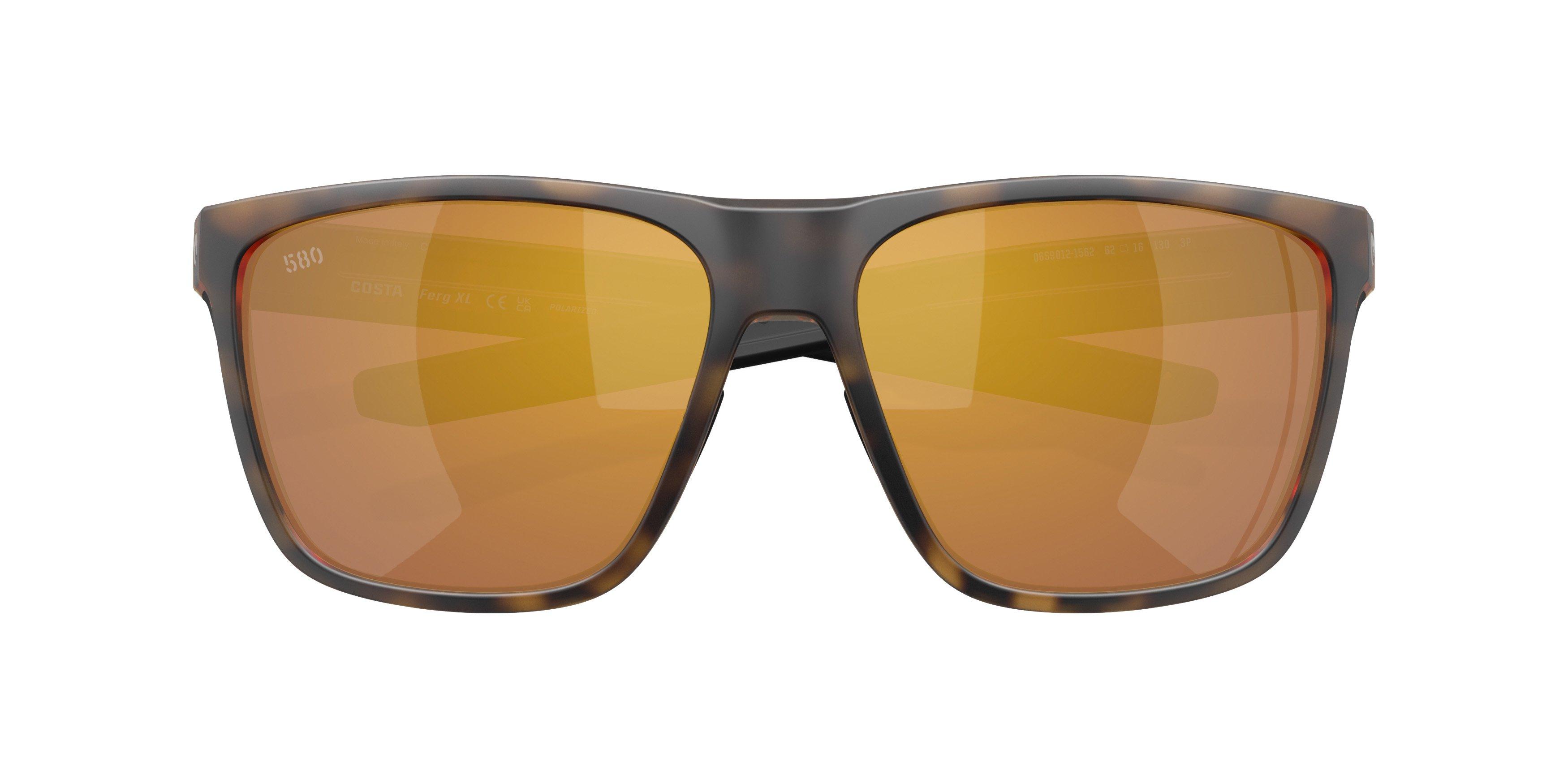 Costa Del Mar Ferg XL Gold Mirror 580G Polarized Sunglasses - Matte Tortoise - BROWN/GOLD Thumbnail View 7
