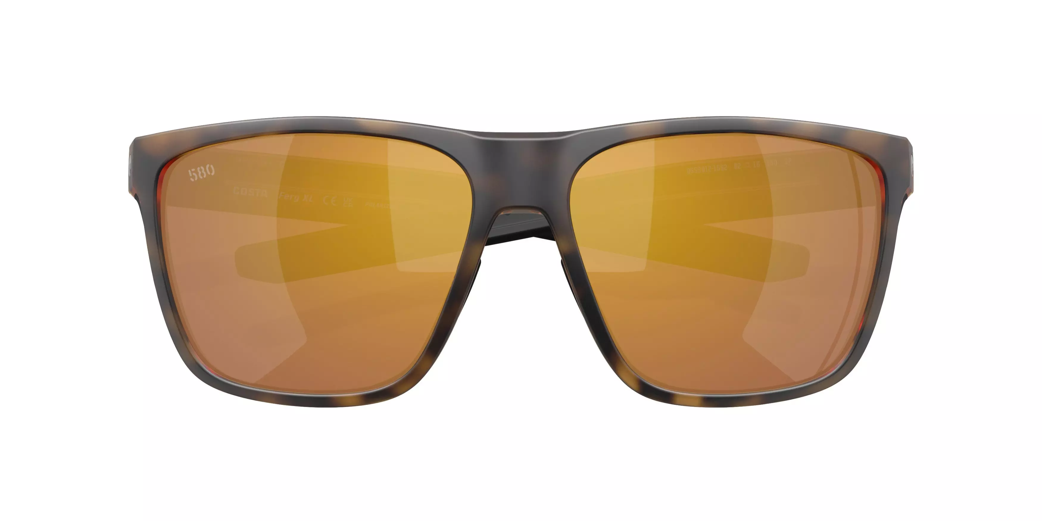 Costa Del Mar Ferg XL Gold Mirror 580G Polarized Sunglasses - Matte Tortoise - BROWN/GOLD