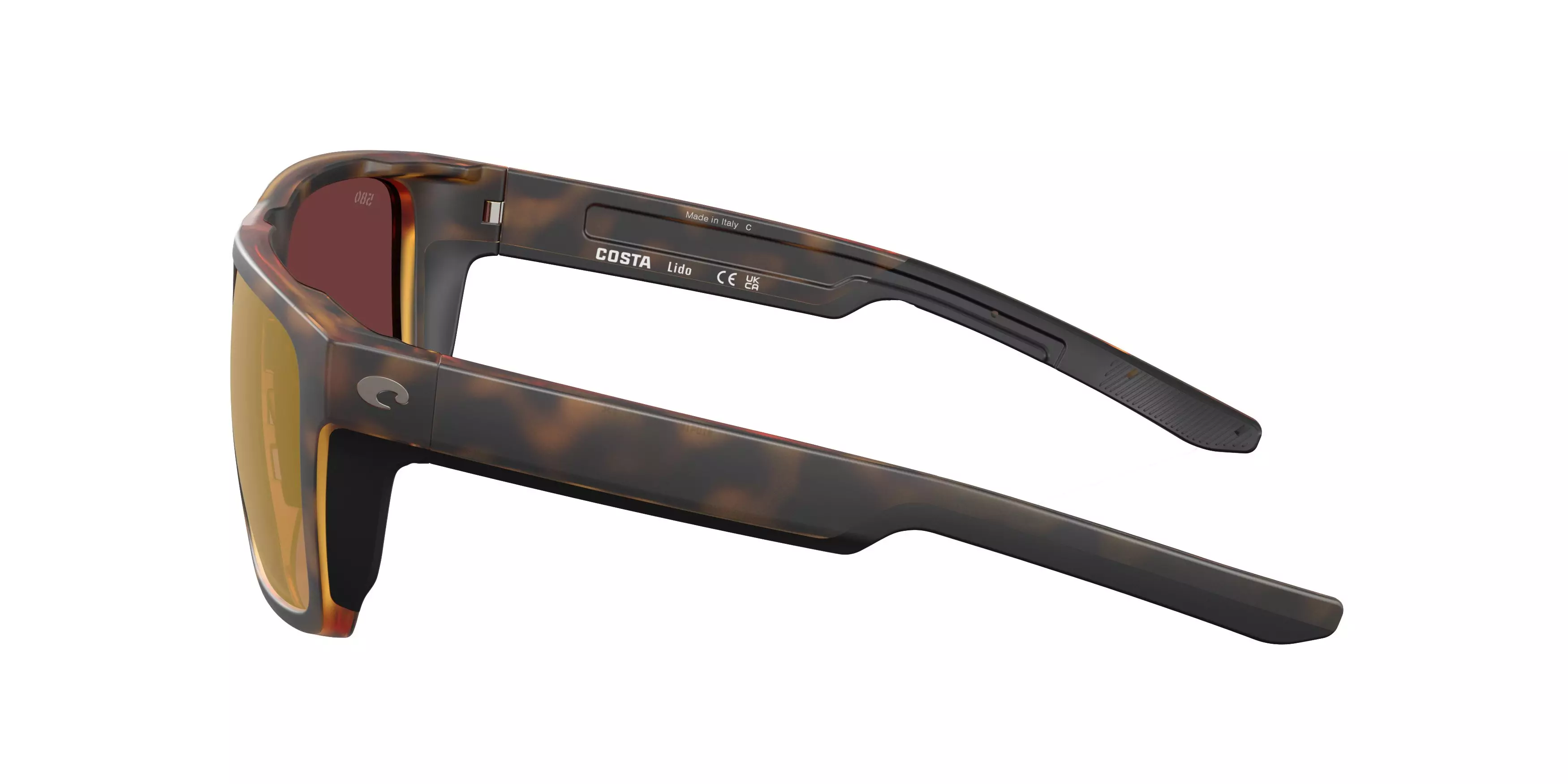Costa Del Mar Lido Gold Mirror 580G Polarized Sunglasses - Matte Tortoise - BROWN/GOLD