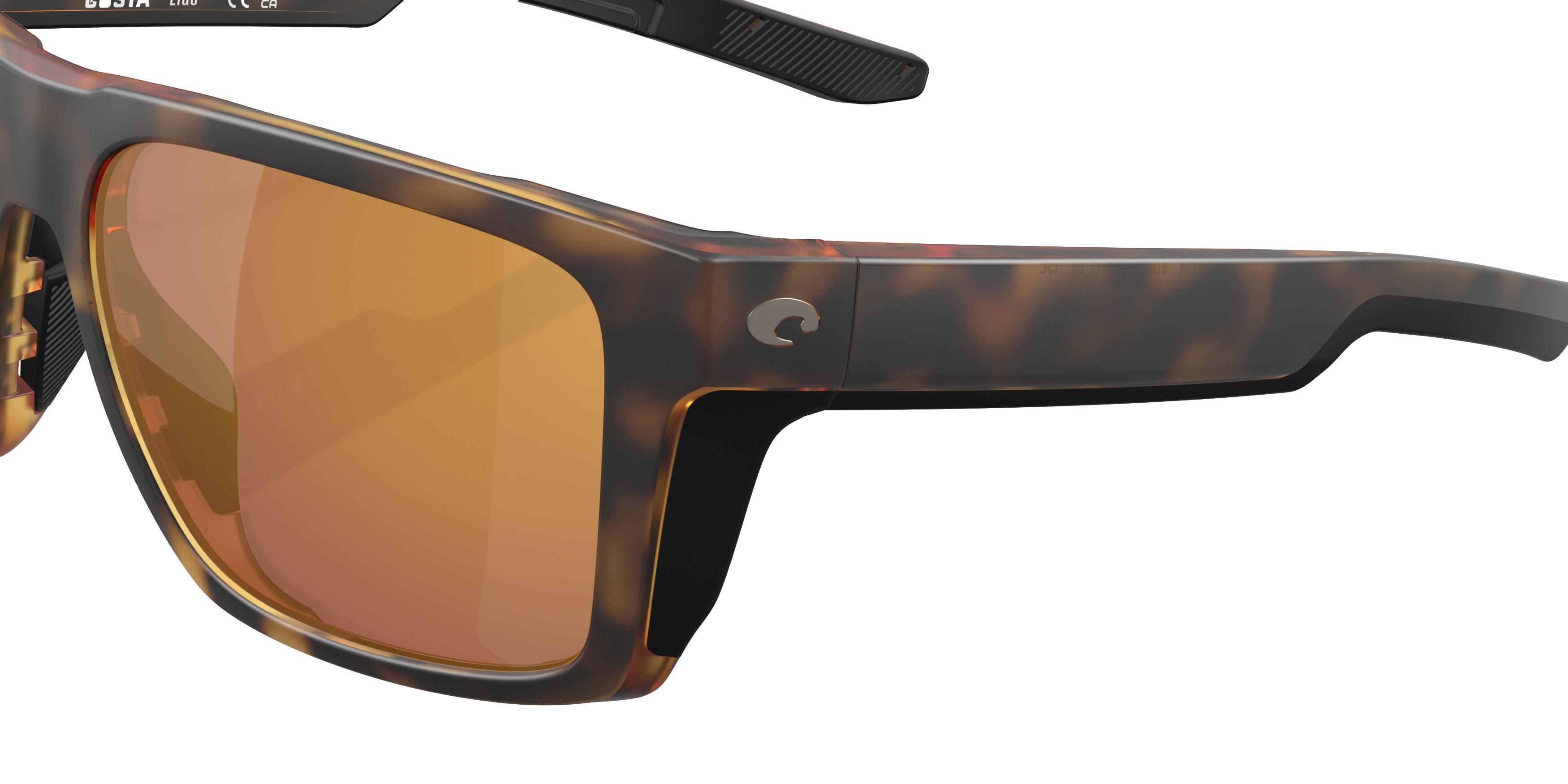 Costa Del Mar Lido Gold Mirror 580G Polarized Sunglasses - Matte Tortoise - BROWN/GOLD Thumbnail View 5