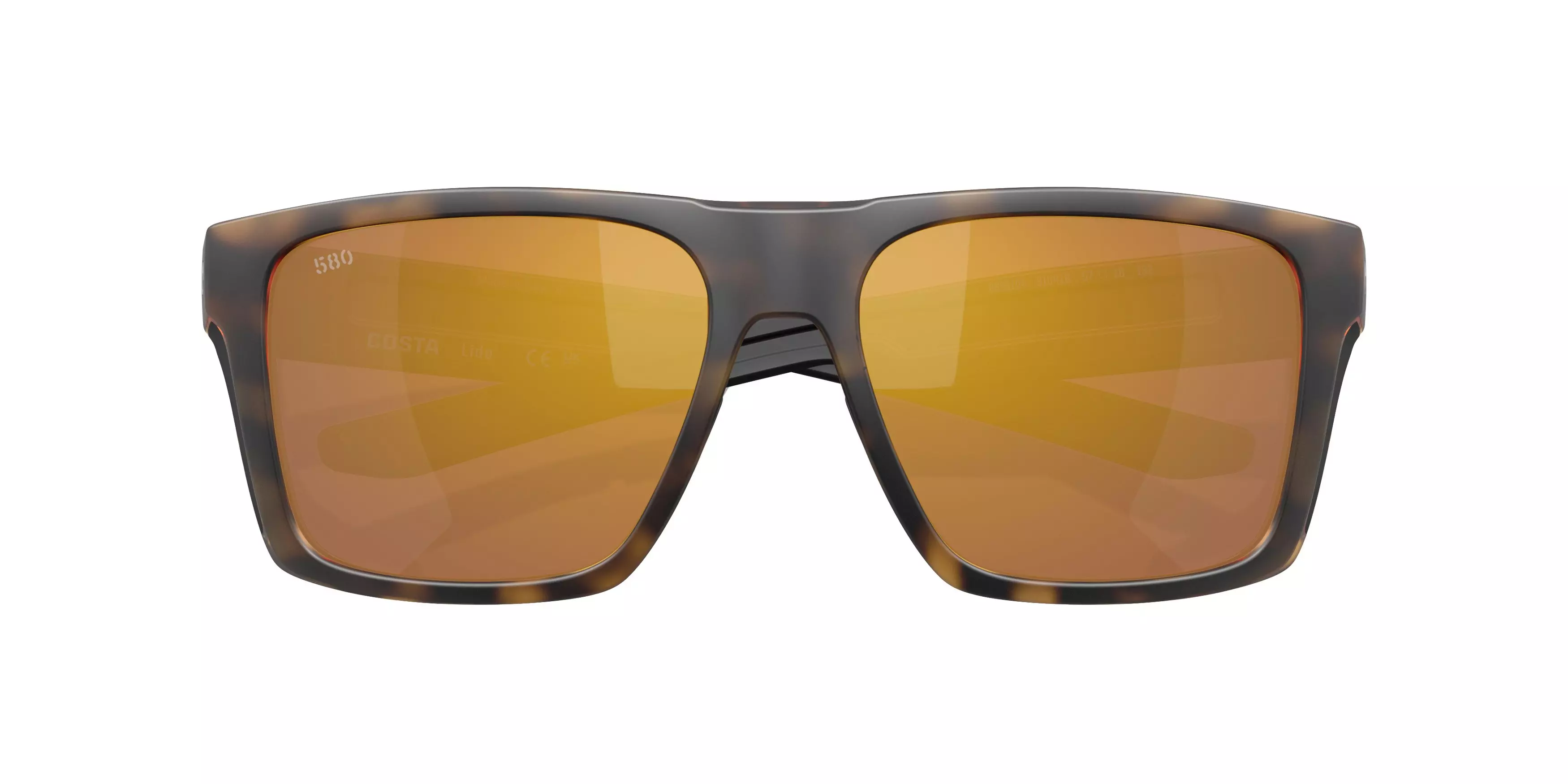 Costa Del Mar Lido Gold Mirror 580G Polarized Sunglasses - Matte Tortoise - BROWN/GOLD