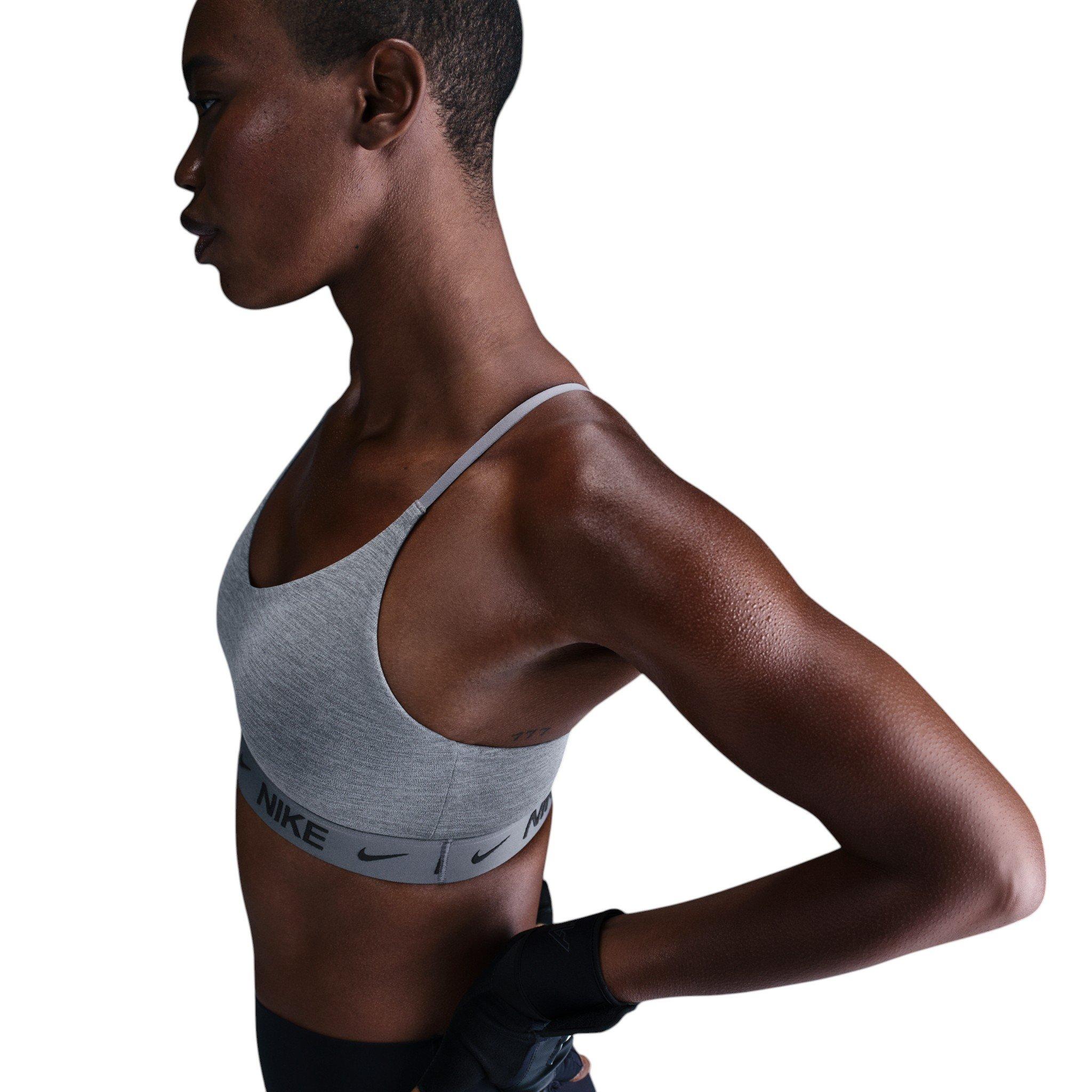 Nike Women's Indy Light Support Padded Adjustable Sports Bra - Grey - GREY