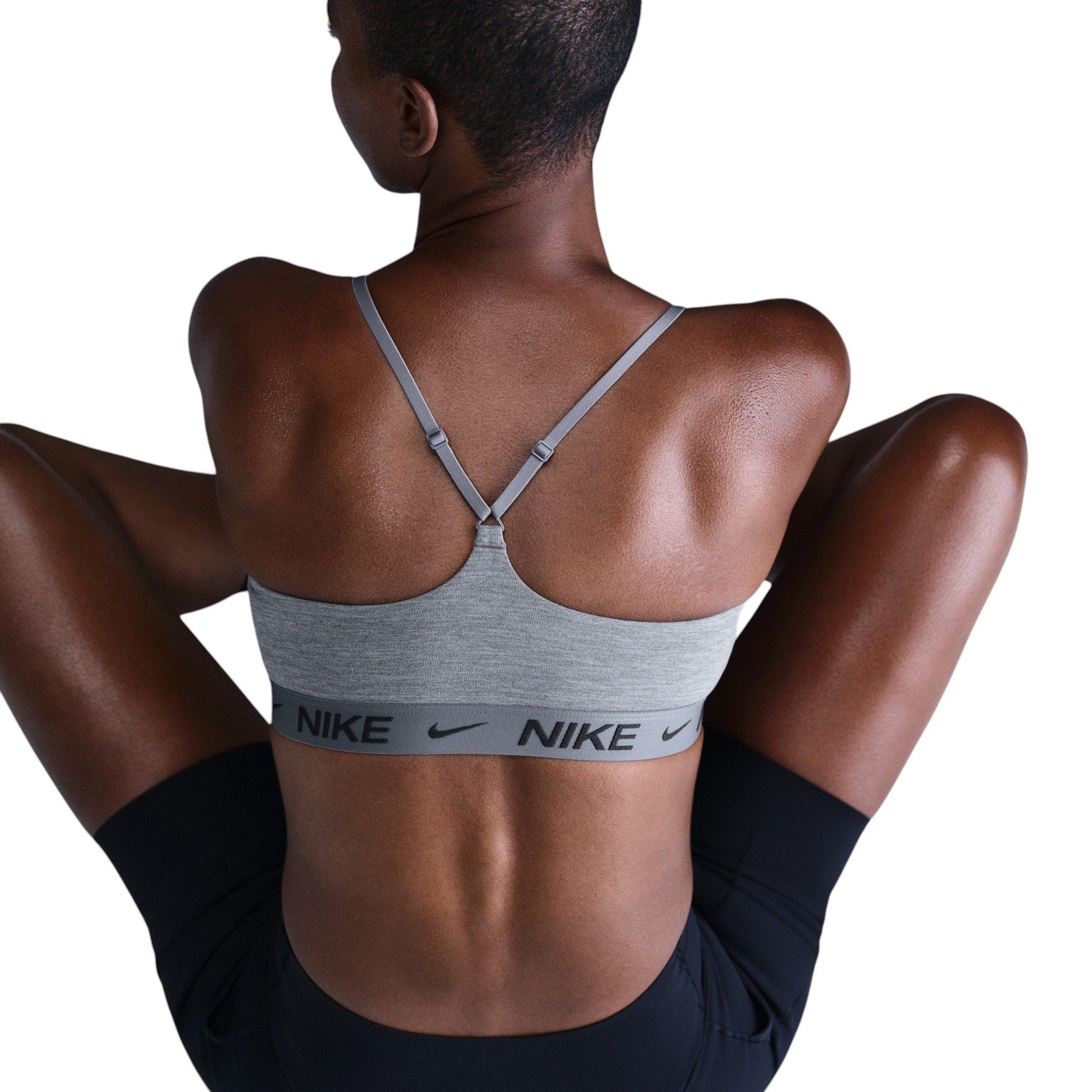 Nike Women's Indy Light Support Padded Adjustable Sports Bra - Grey - GREY