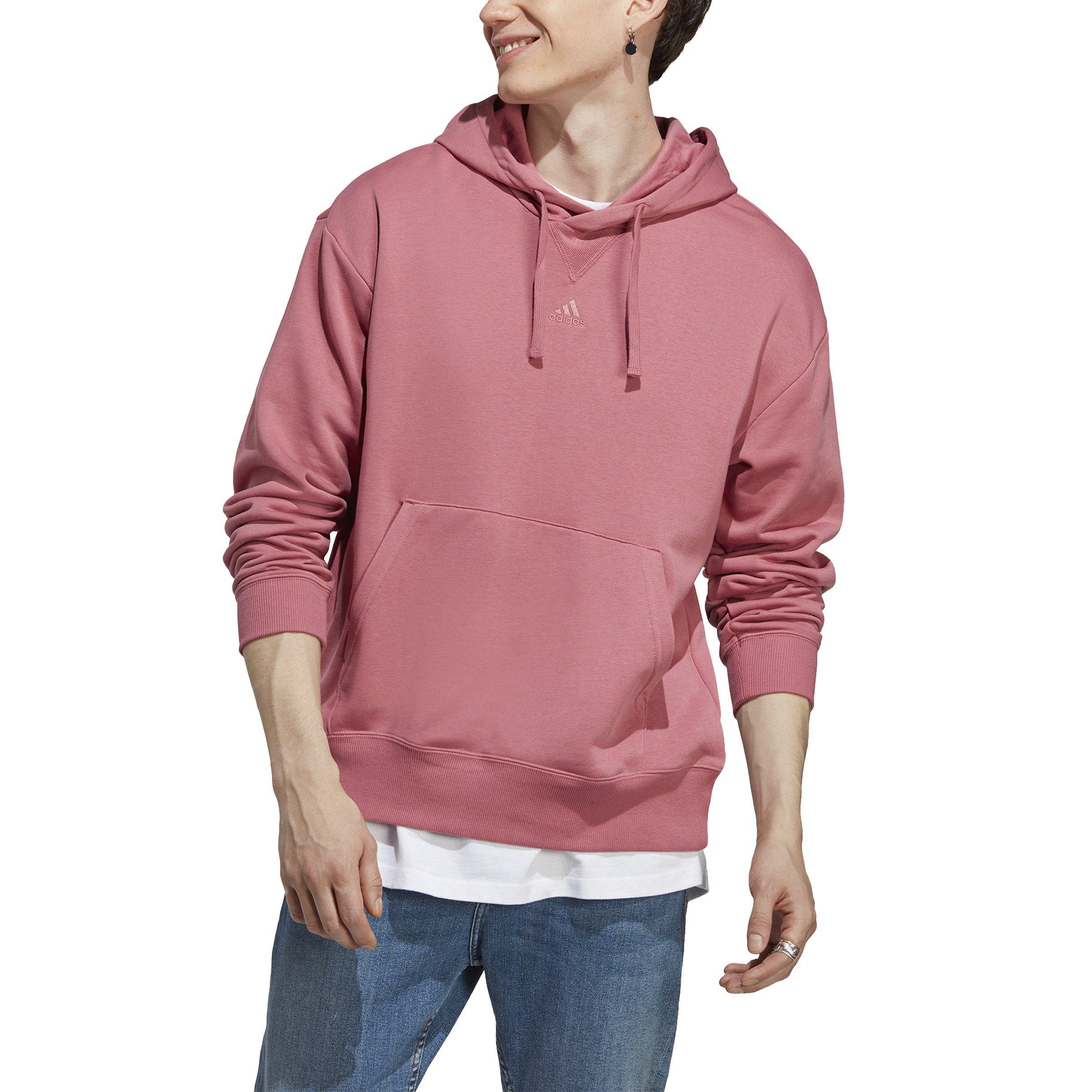 Pink adidas hoodie mens best sale