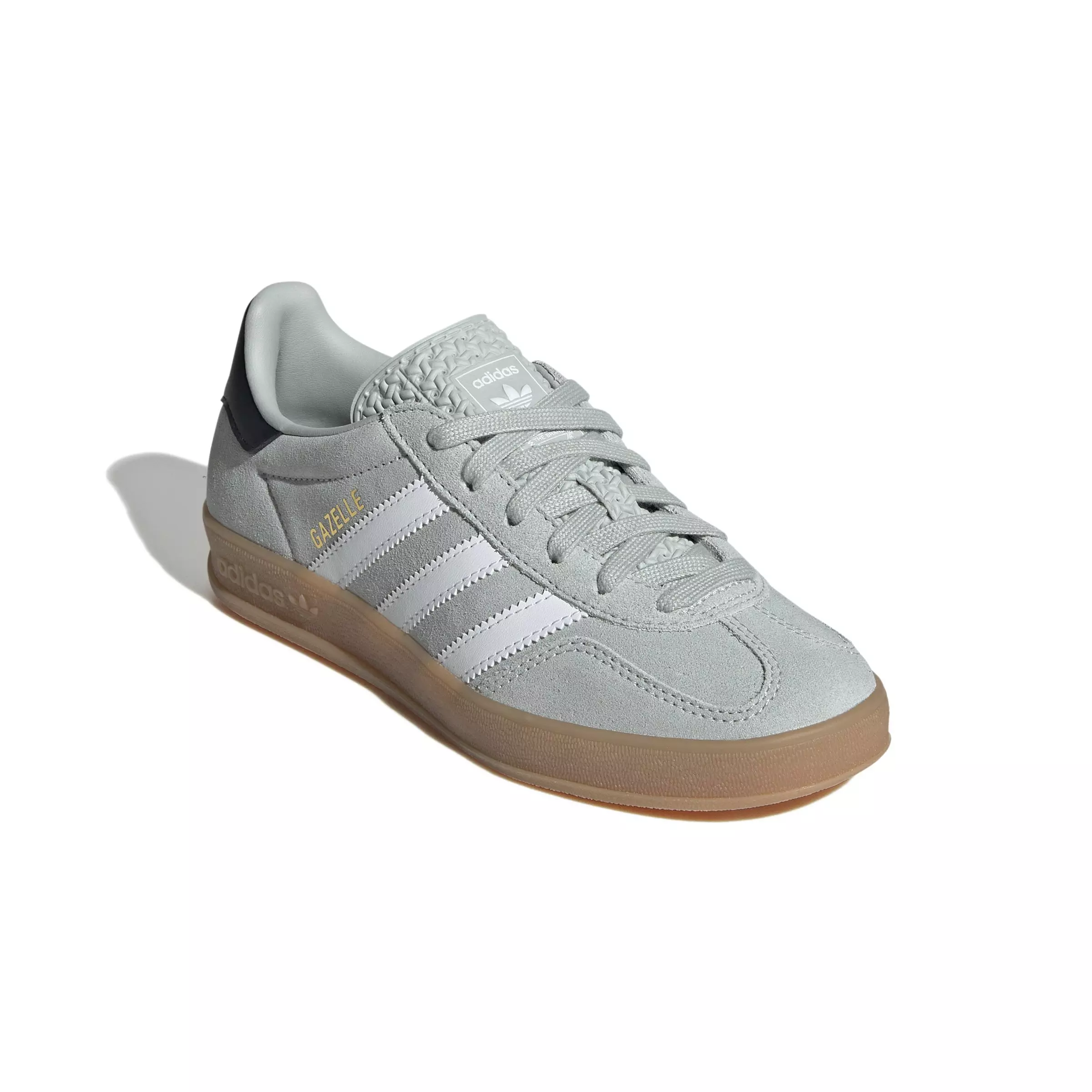 adidas Originals Gazelle "Wonder Silver/Ftwr White/Core Black" Grade School Girls' Shoe - SILVER/WHITE/BLACK