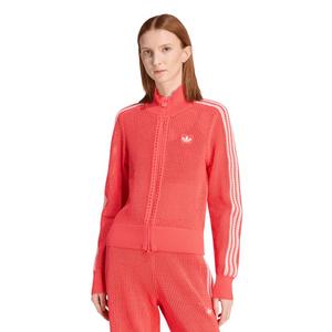 adidas Originals Women's Knitted Crochet Firebird Track Jacket - Red