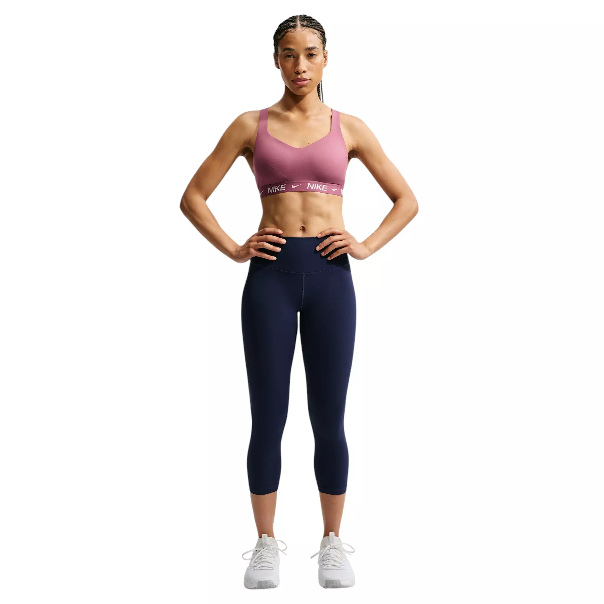 Nike Women's Indy High Support Padded Adjustable Sports Bra - Pink Smoke - PINK SMOKE