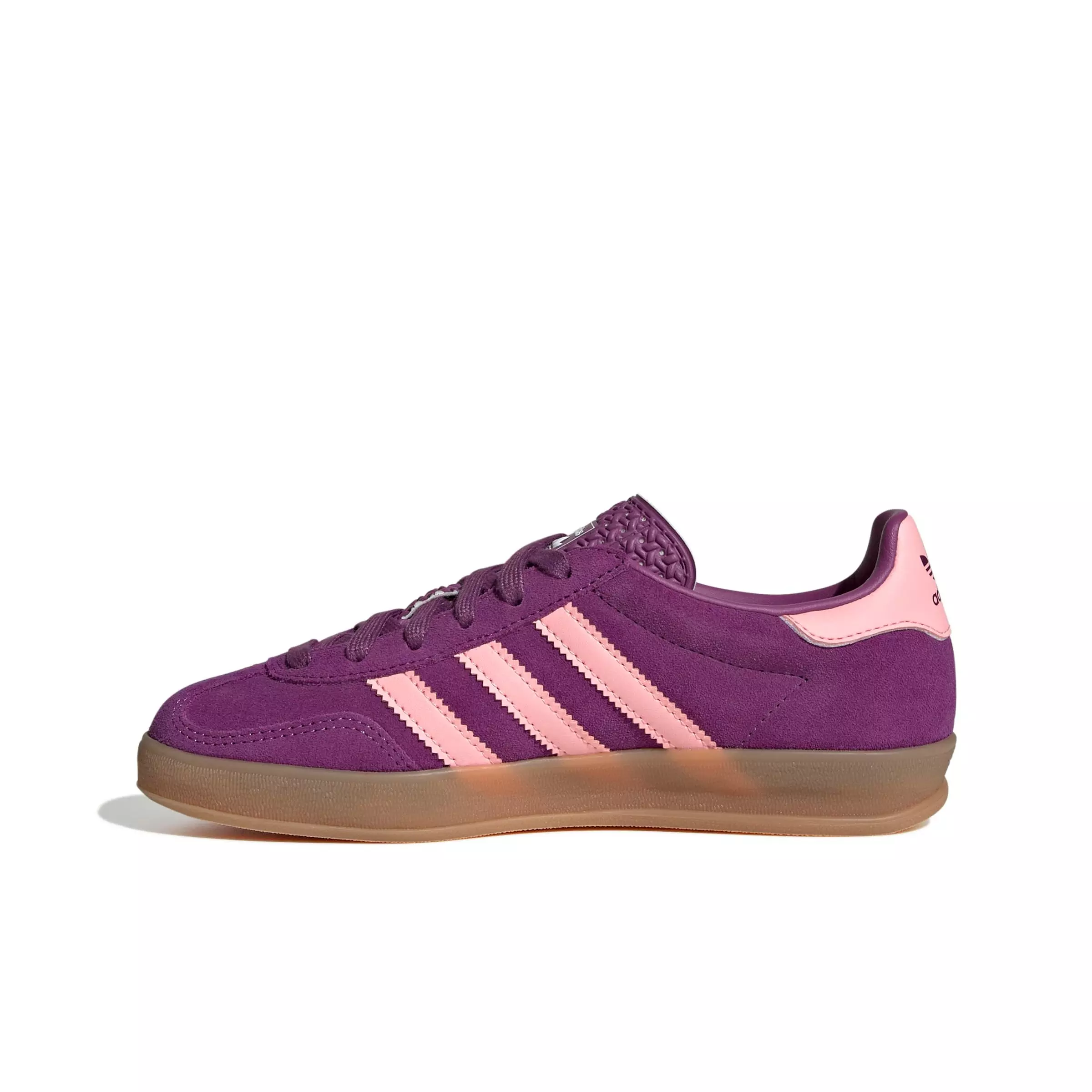 adidas Originals Gazelle "Rich Mauve/Glow Pink/Ftwr White" Grade School Girls' Shoe - MAUVE/PINK/WHITE