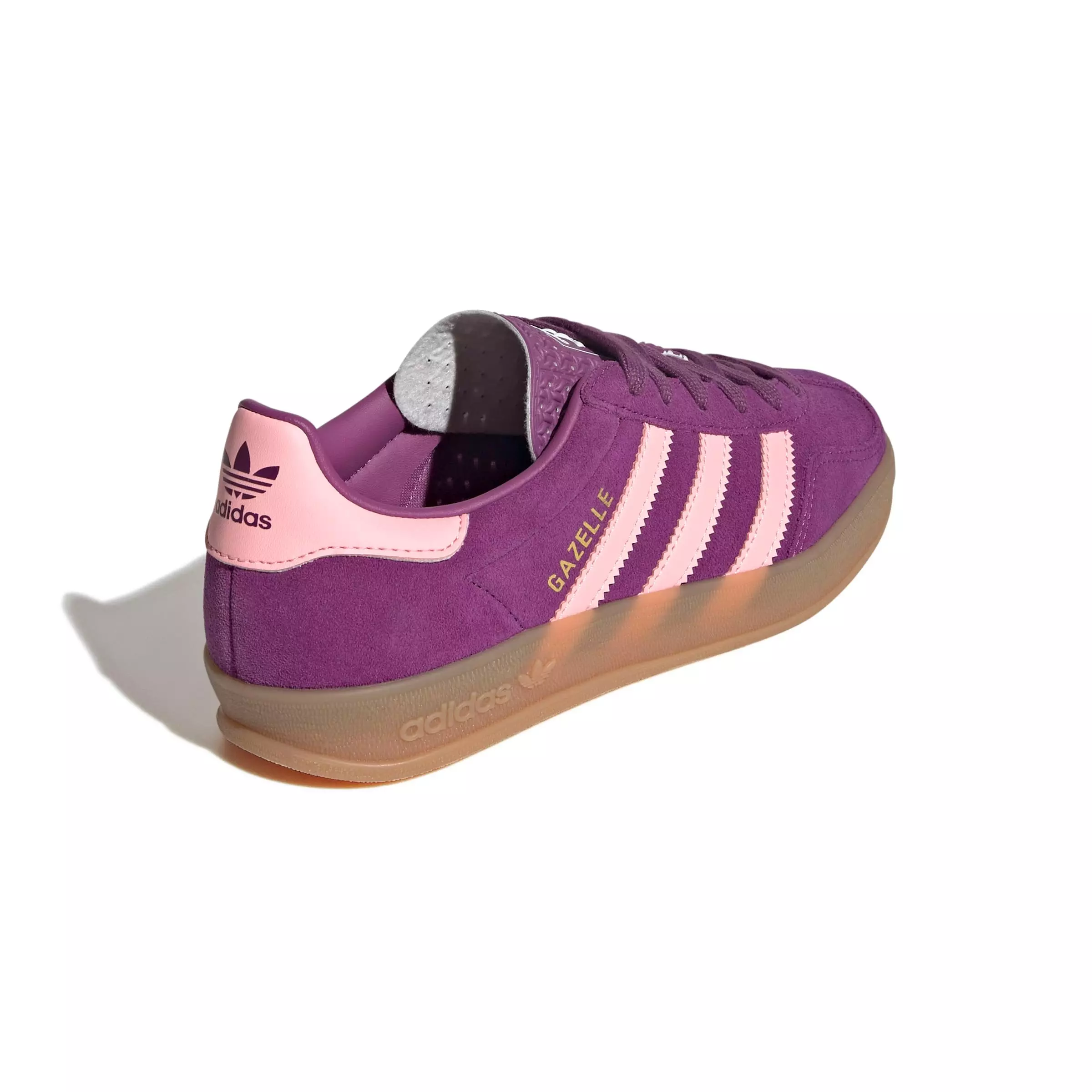 adidas Originals Gazelle "Rich Mauve/Glow Pink/Ftwr White" Grade School Girls' Shoe - MAUVE/PINK/WHITE