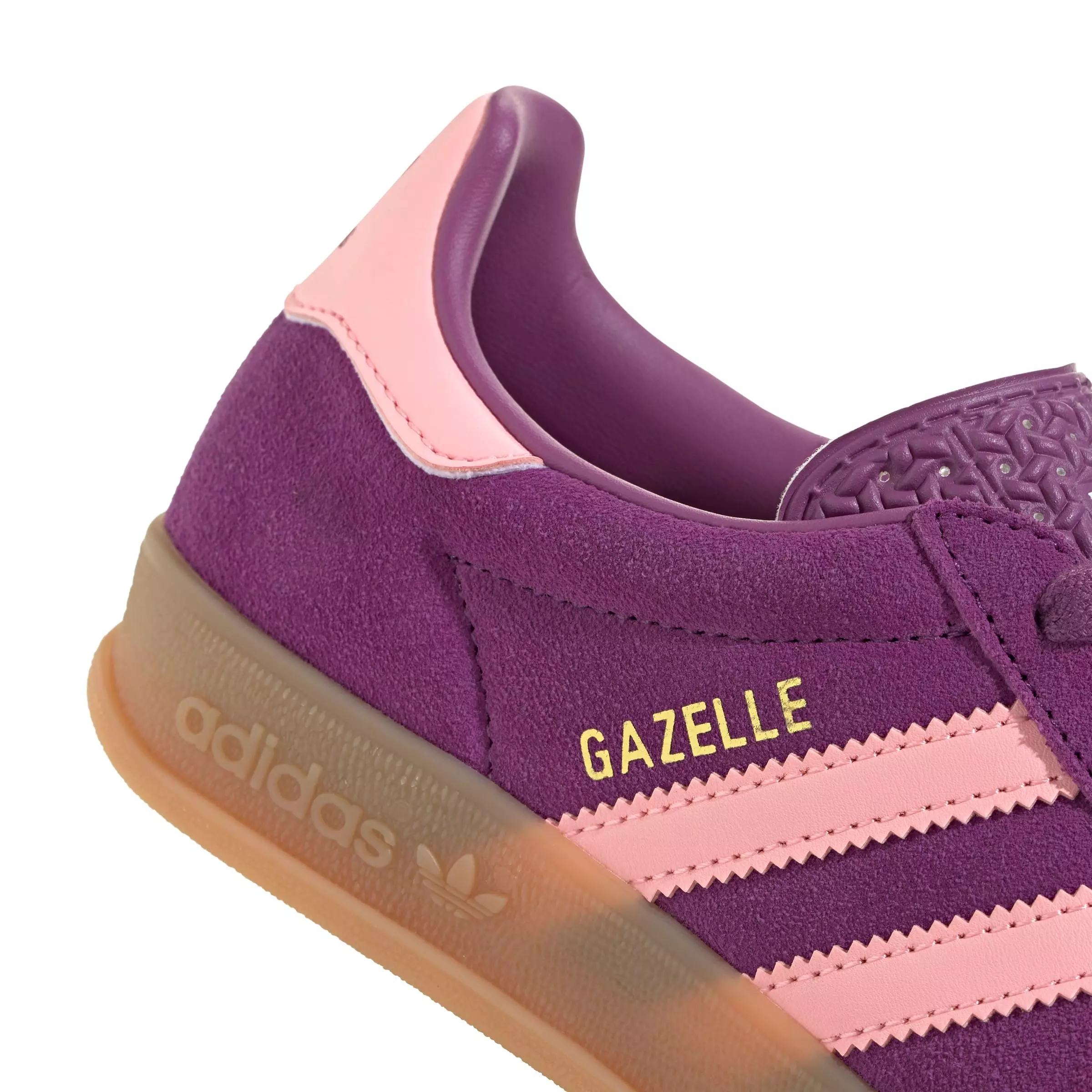 adidas Originals Gazelle "Rich Mauve/Glow Pink/Ftwr White" Grade School Girls' Shoe - MAUVE/PINK/WHITE