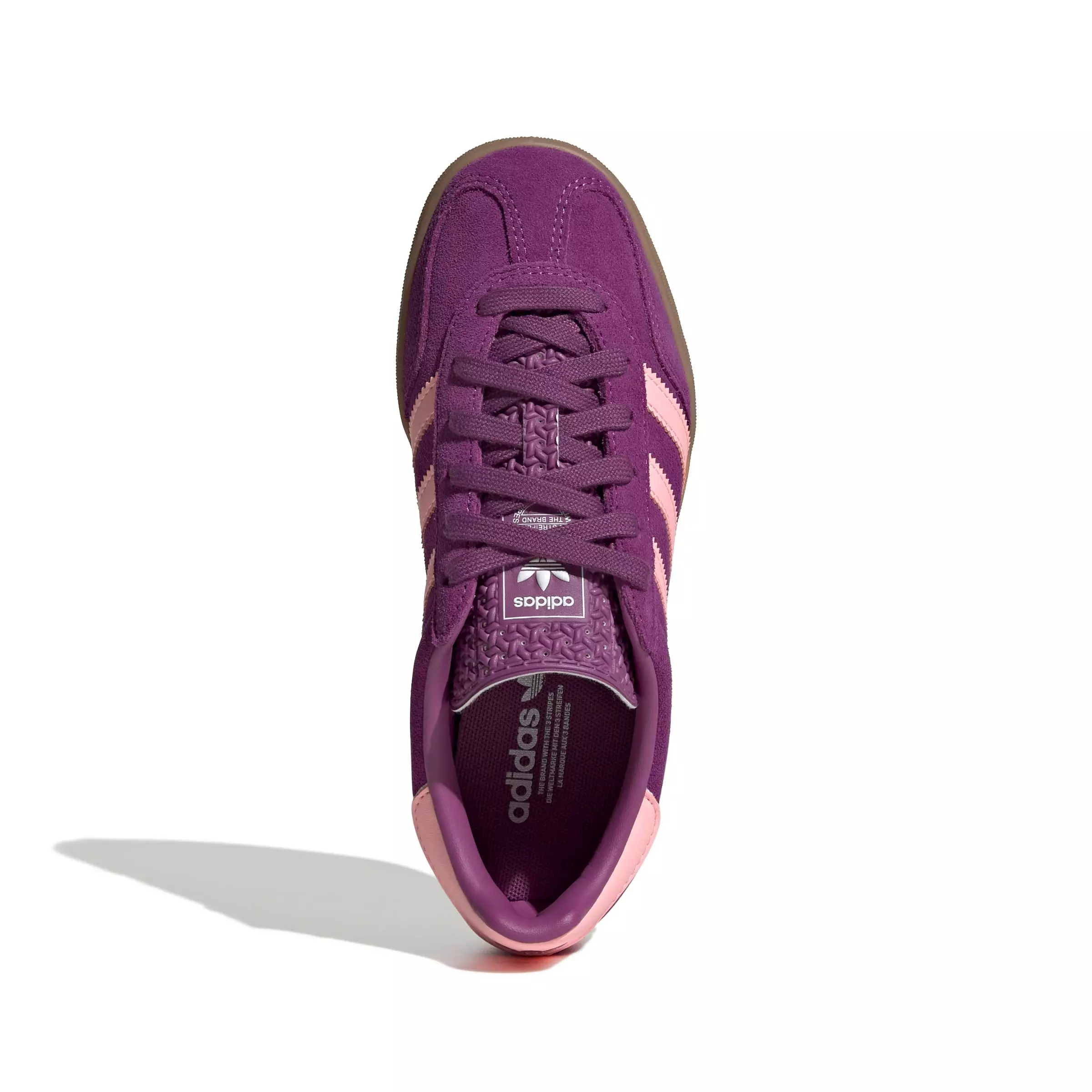 adidas Originals Gazelle "Rich Mauve/Glow Pink/Ftwr White" Grade School Girls' Shoe - MAUVE/PINK/WHITE