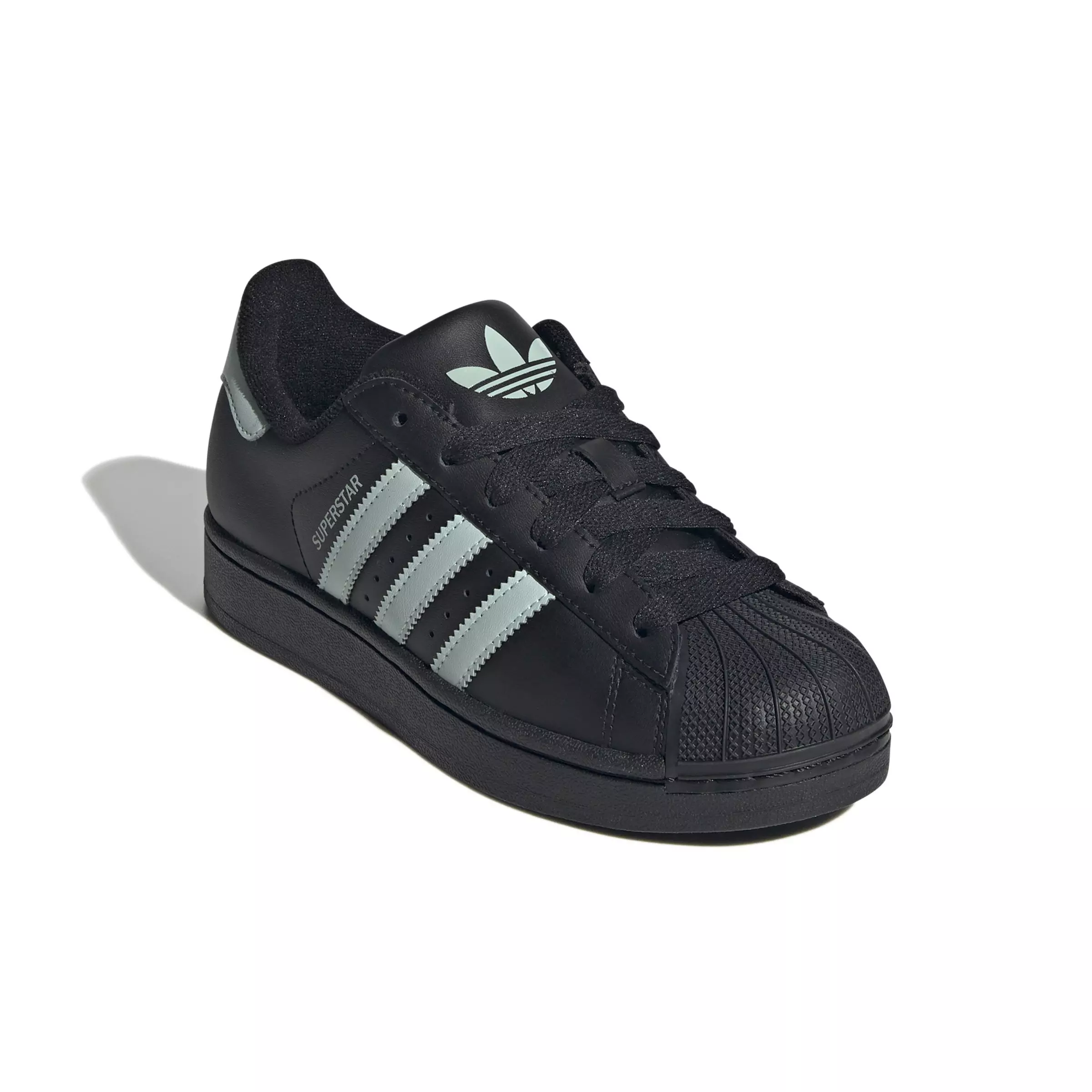 adidas Originals Superstar II "Core Black/Ash Green/Ash Green" Grade School Boys' Shoe - BLACK/GREEN/GREEN