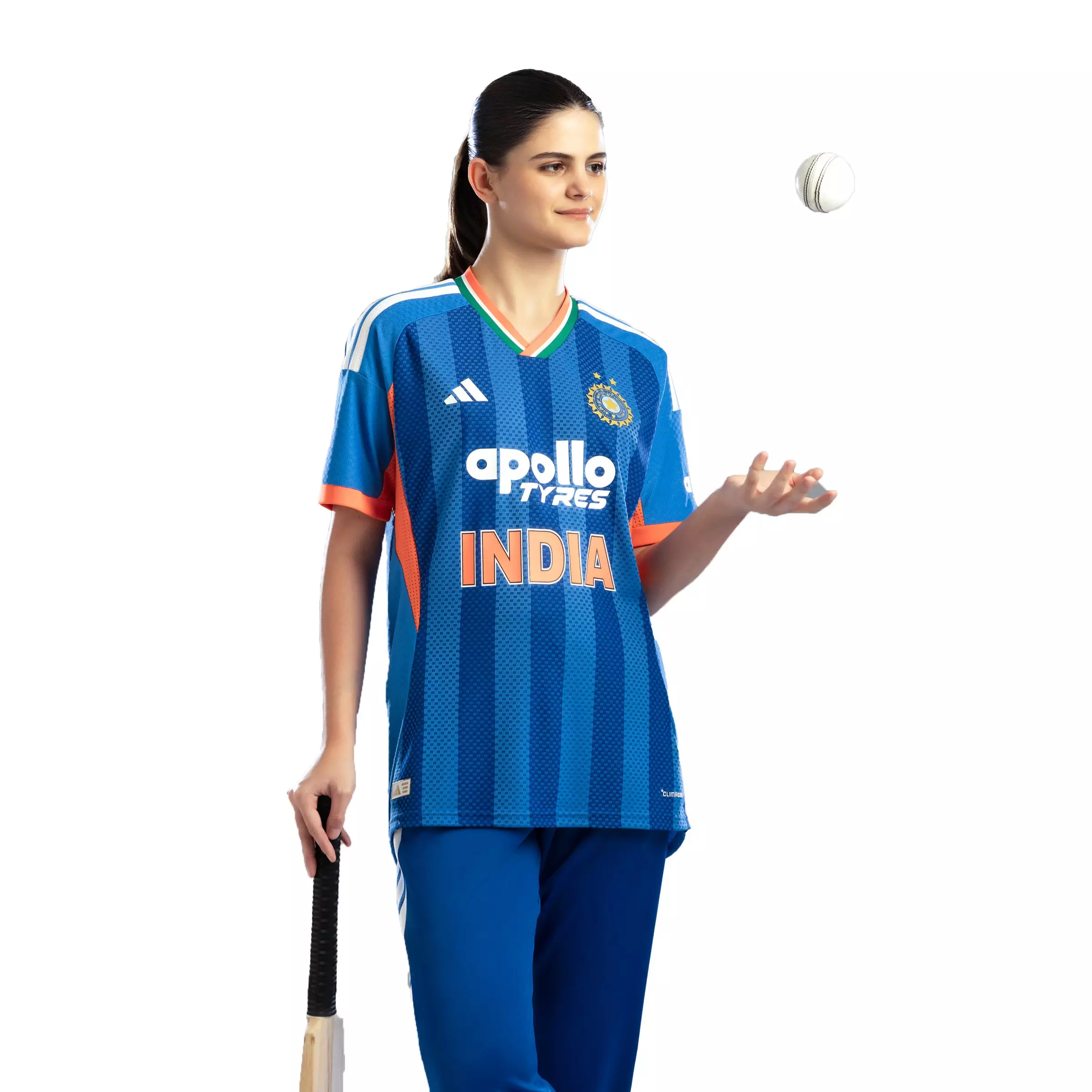 adidas Women's India Cricket Half Sleeve Jersey 2026 - Royal - ROYAL