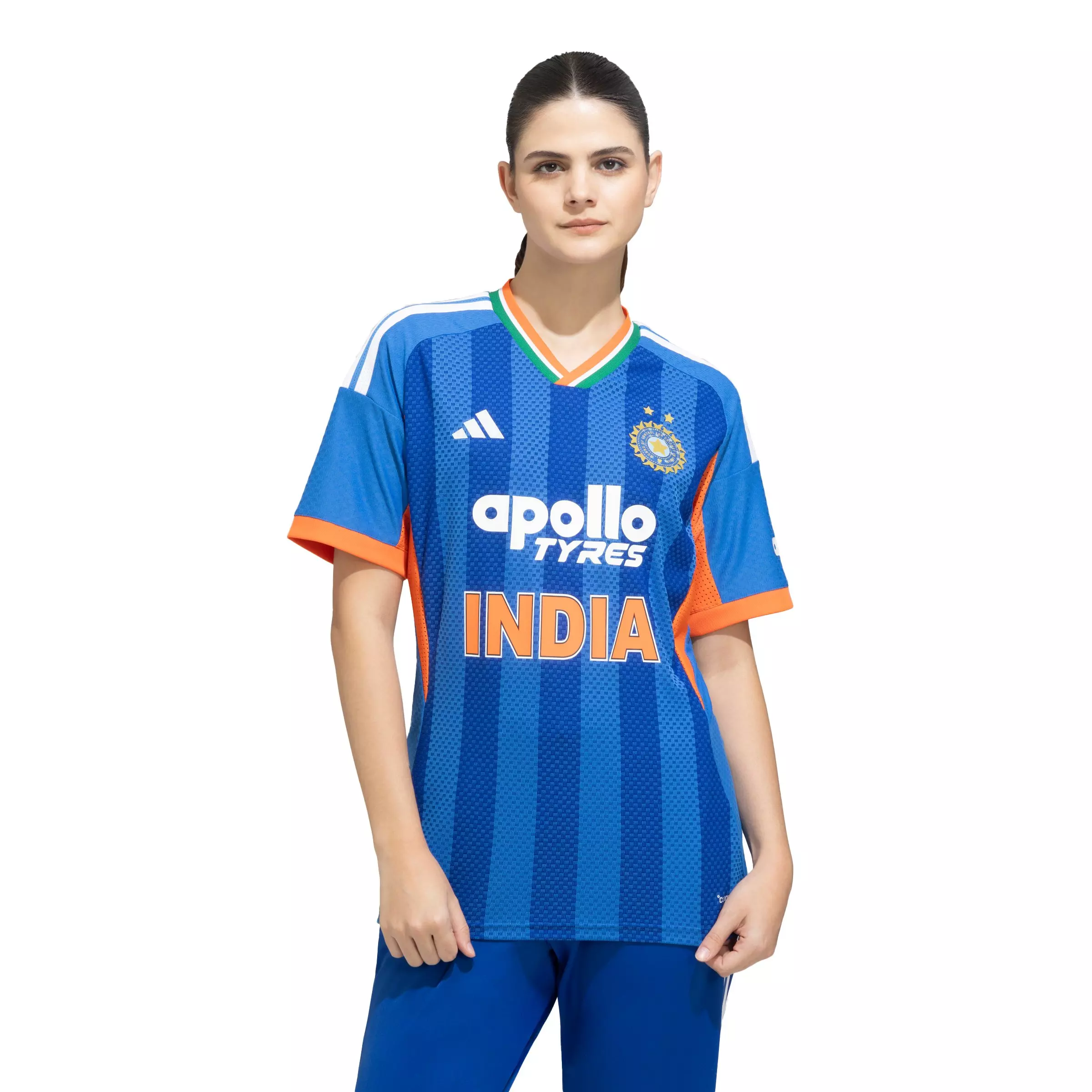adidas Women's India Cricket Half Sleeve Jersey 2026 - Royal - ROYAL