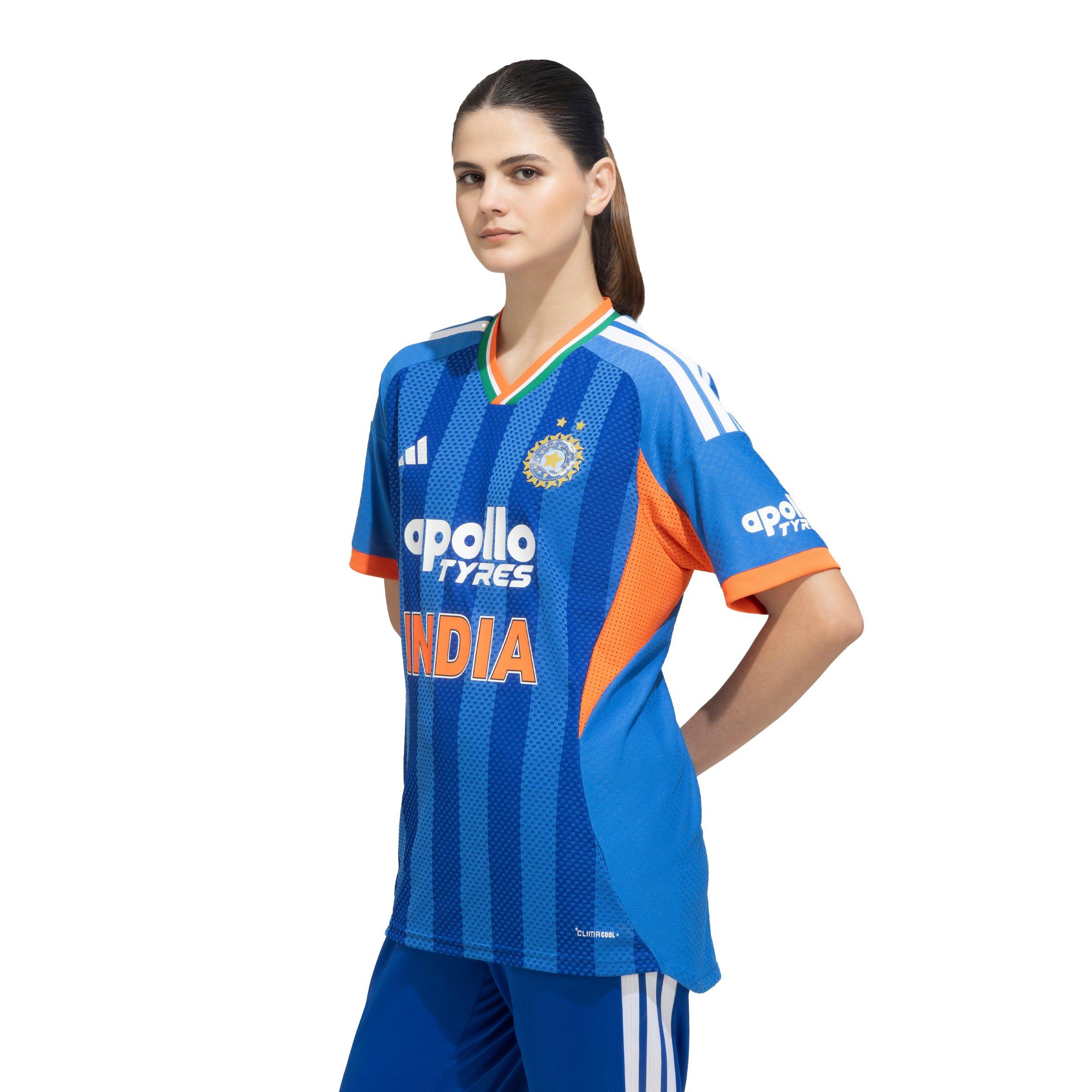 adidas Women's India Cricket Half Sleeve Jersey 2026 - Royal - ROYAL Thumbnail View 7