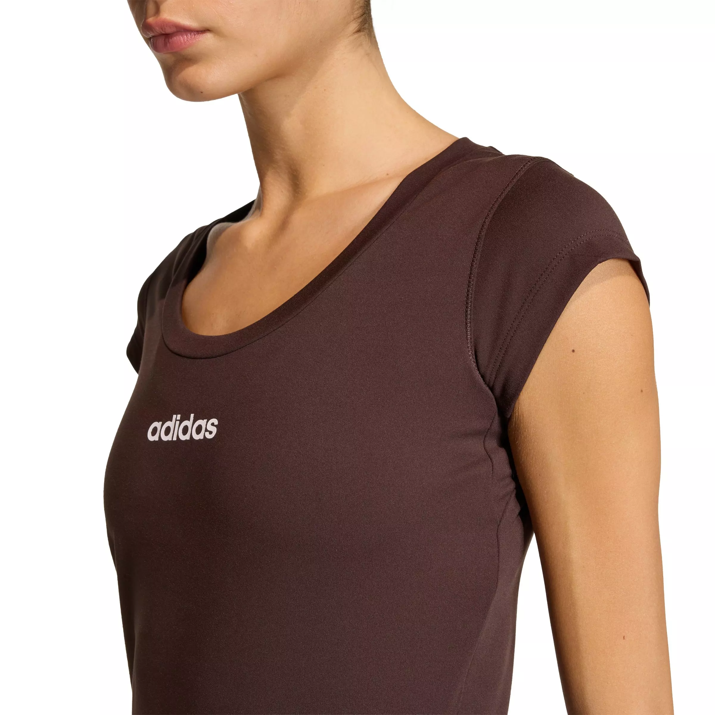 adidas Women's Hyperglam Baby T-Shirt - Brown - BROWN