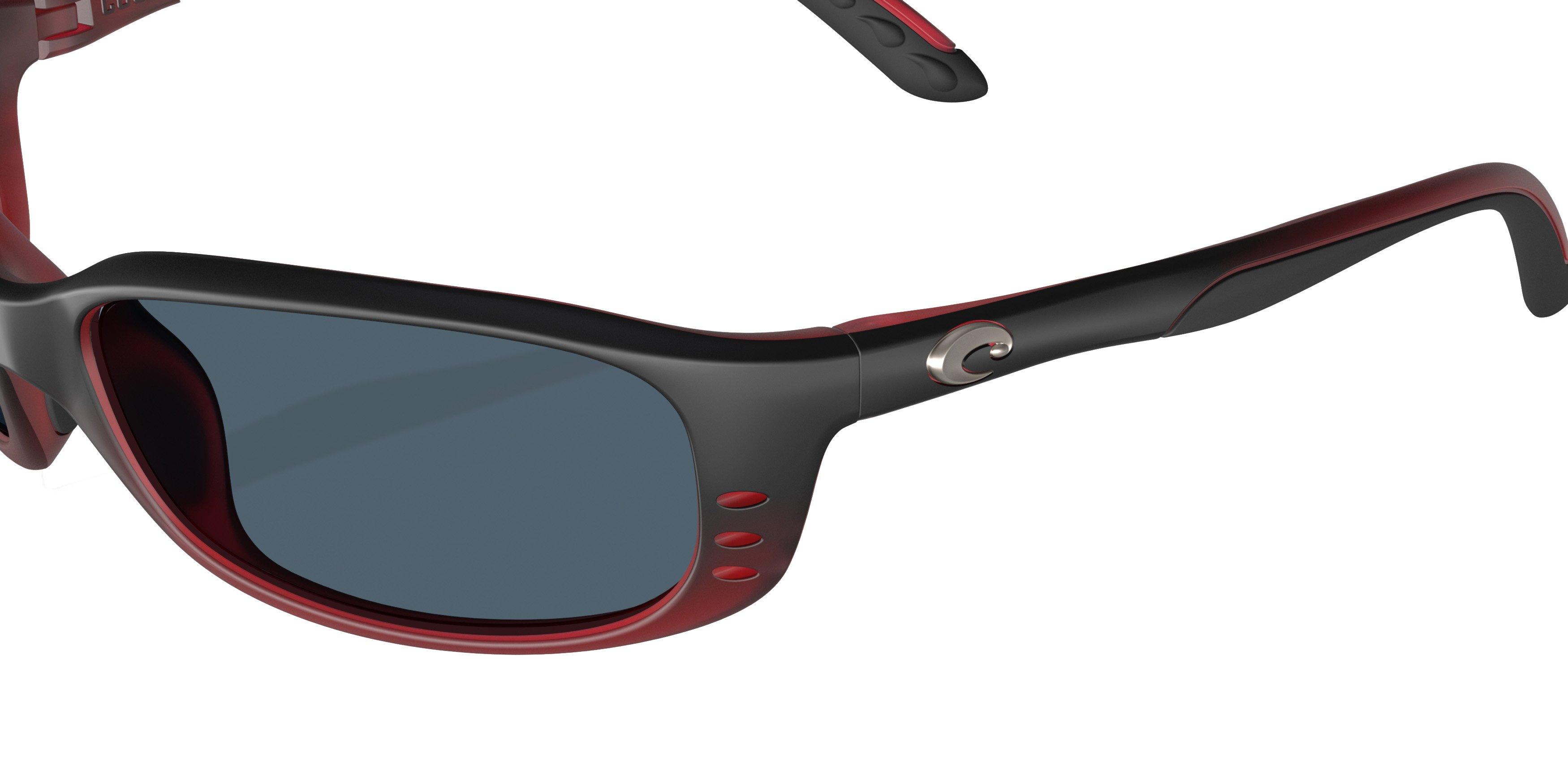 Costa Del Mar Brine Grey 580P Polarized Sunglasses - Red Sky - RED/GREY Thumbnail View 4