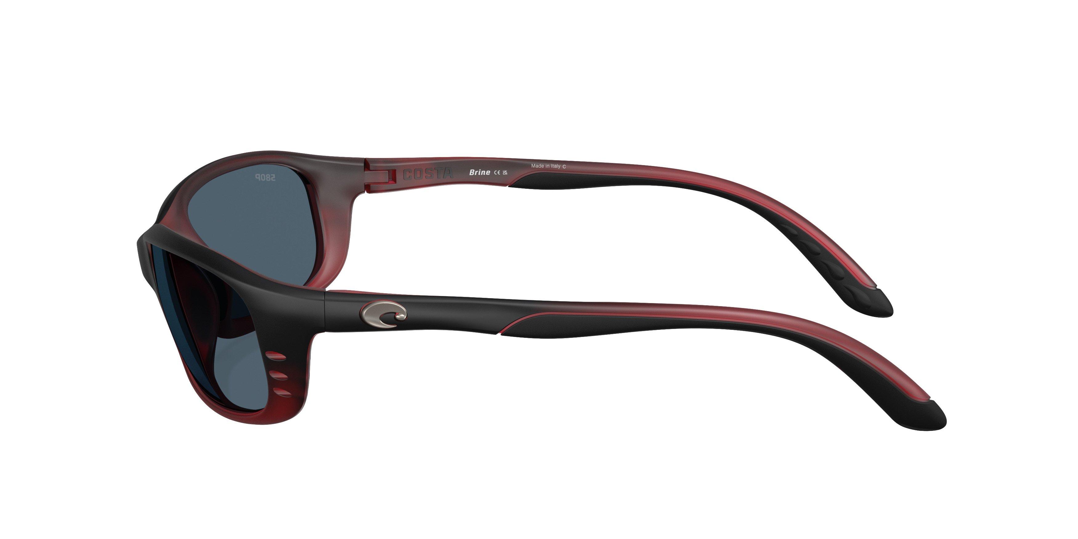 Costa Del Mar Brine Grey 580P Polarized Sunglasses - Red Sky - RED/GREY Thumbnail View 7