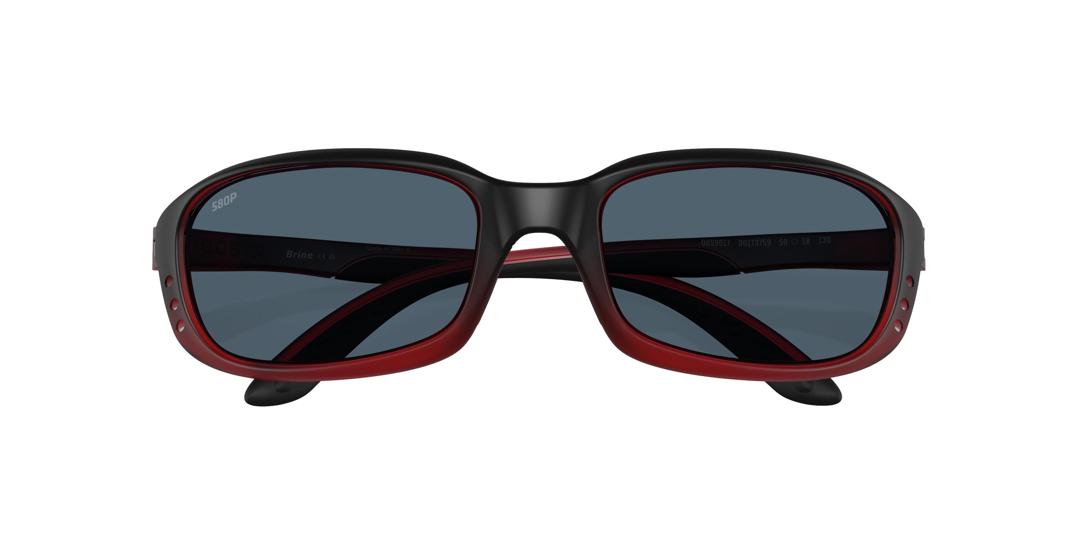 Costa Del Mar Brine Grey 580P Polarized Sunglasses - Red Sky - RED/GREY Thumbnail View 8