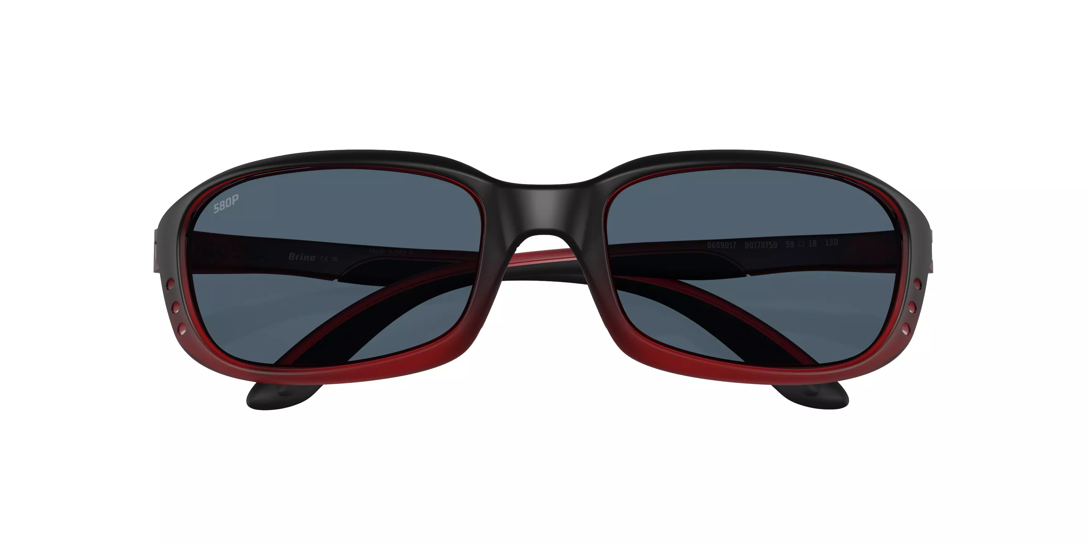 Costa Del Mar Brine Grey 580P Polarized Sunglasses - Red Sky - RED/GREY
