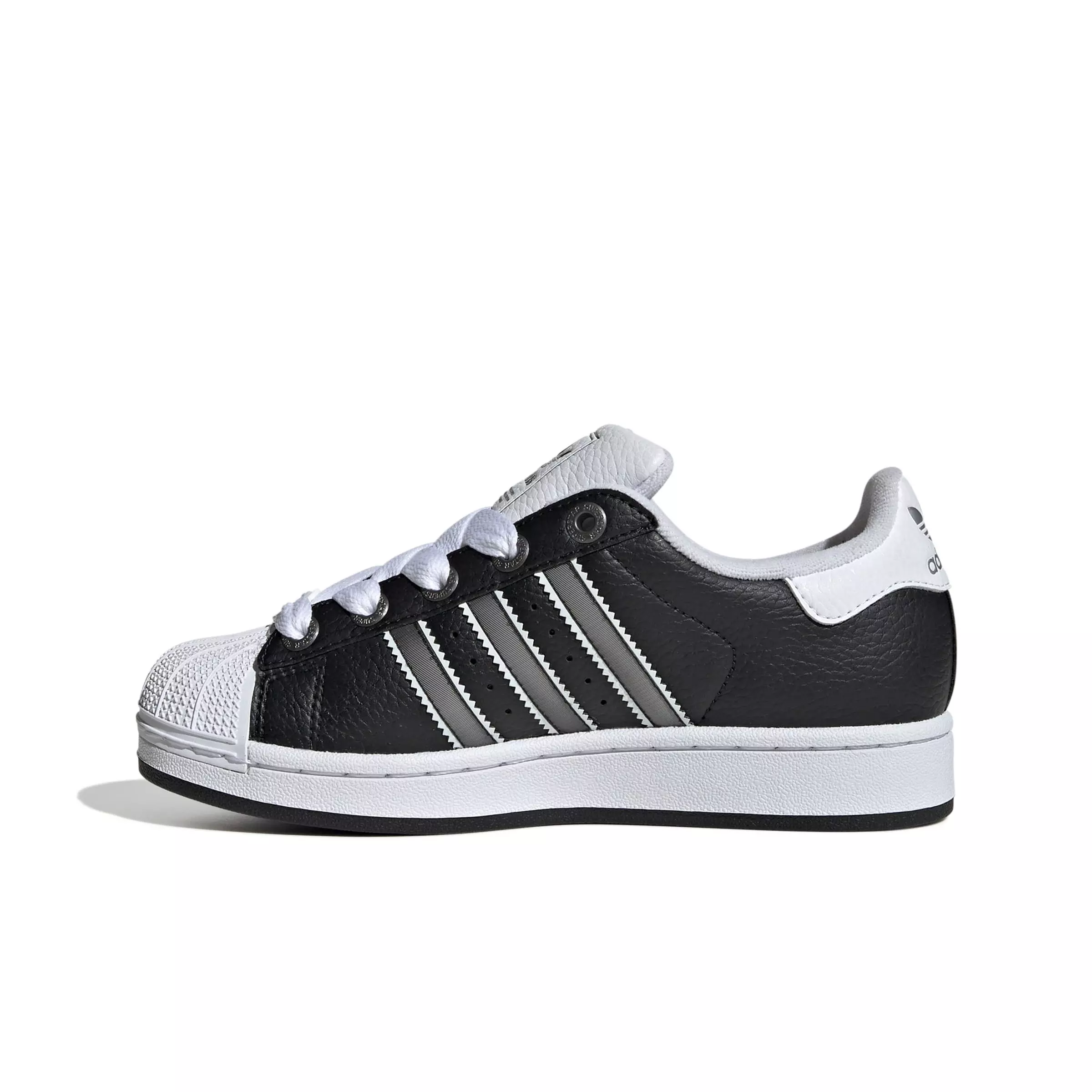 adidas Originals Superstar II "Core Black/Matte Silver/Ftwr White" Grade School Boys' Shoe - BLACK/SILVER/WHITE
