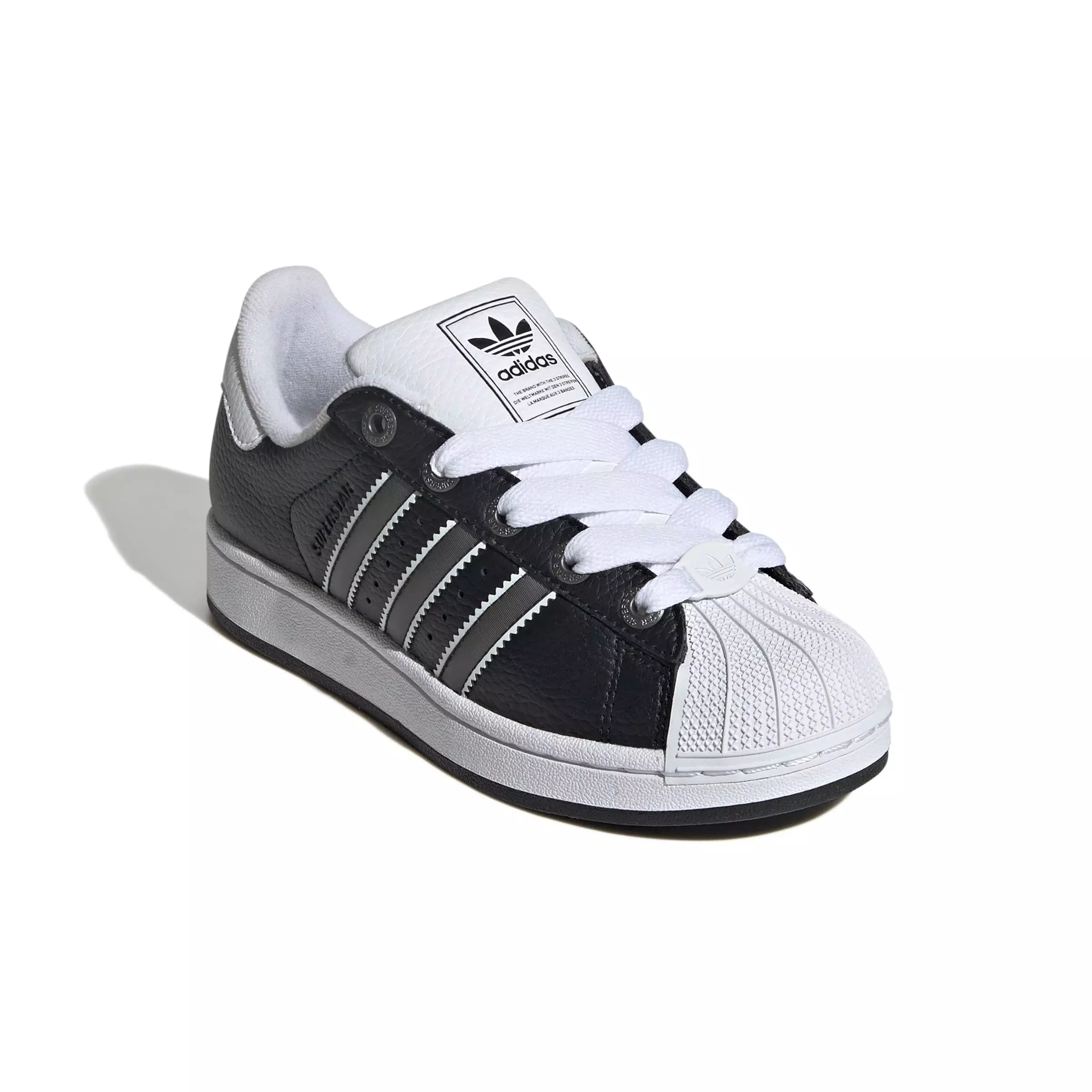 adidas Originals Superstar II "Core Black/Matte Silver/Ftwr White" Grade School Boys' Shoe - BLACK/SILVER/WHITE