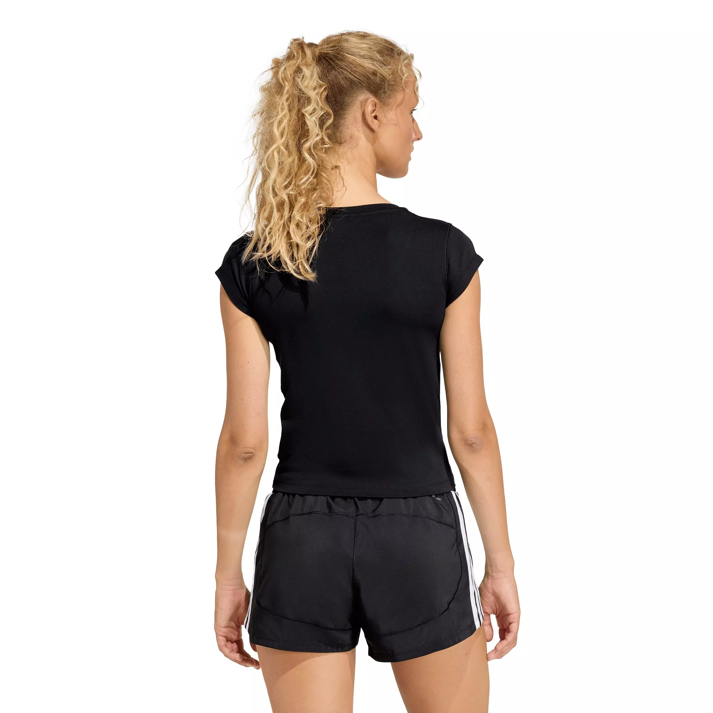 adidas Women's Hyperglam Baby T-Shirt - Black - BLACK