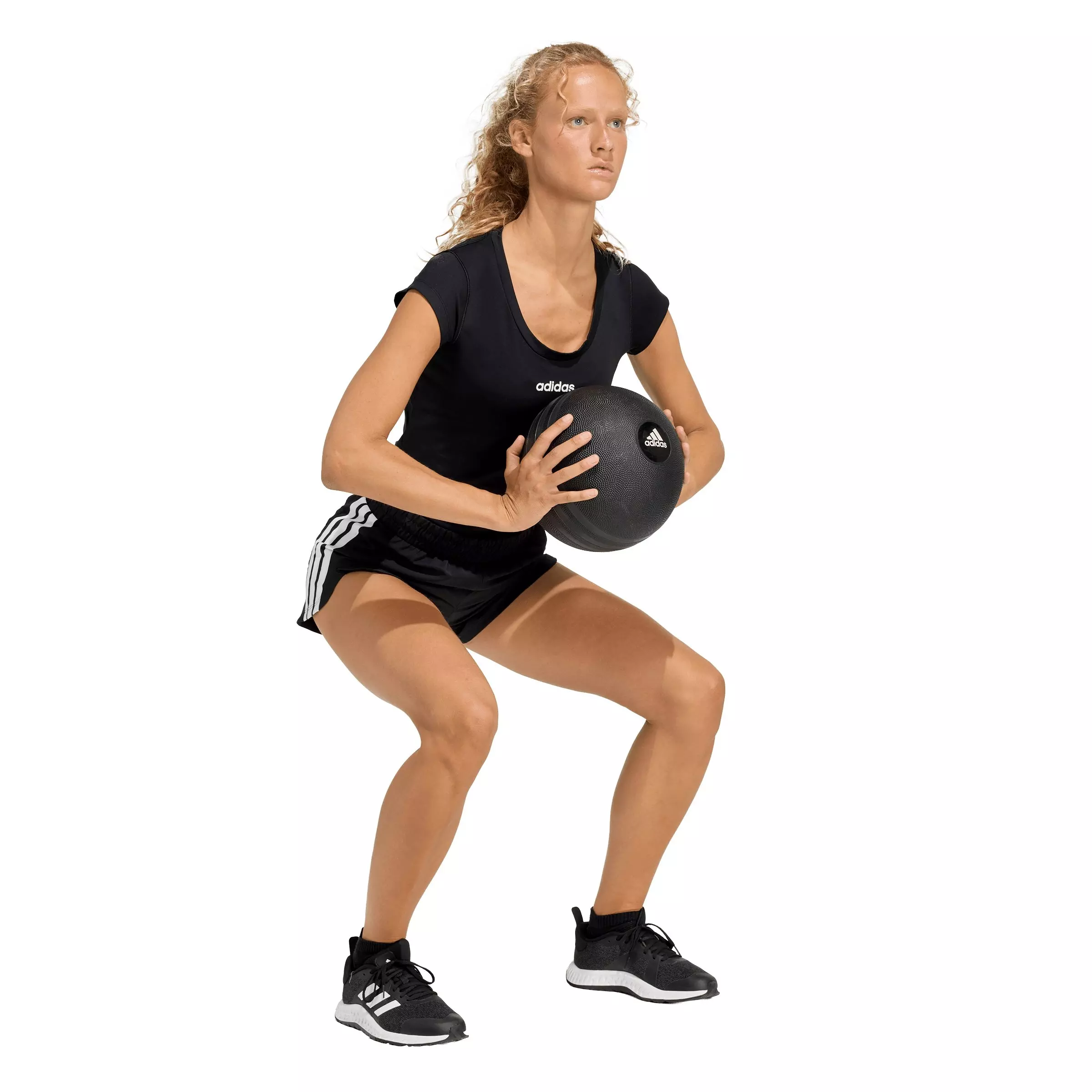 adidas Women's Hyperglam Baby T-Shirt - Black - BLACK