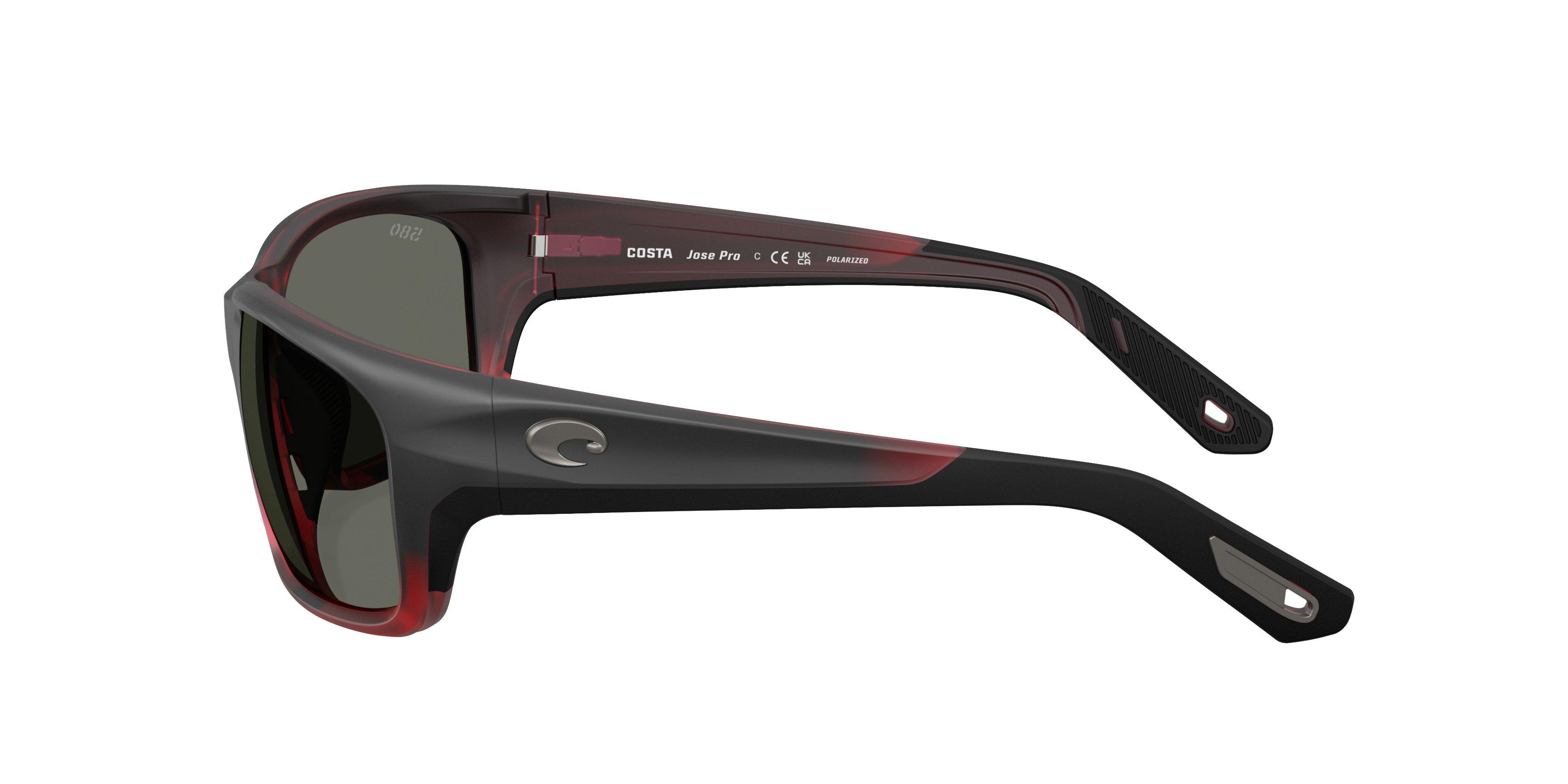 Costa Del Mar Jose Pro Grey 580G Polarized Sunglasses - Red Sky - RED/GREY Thumbnail View 4