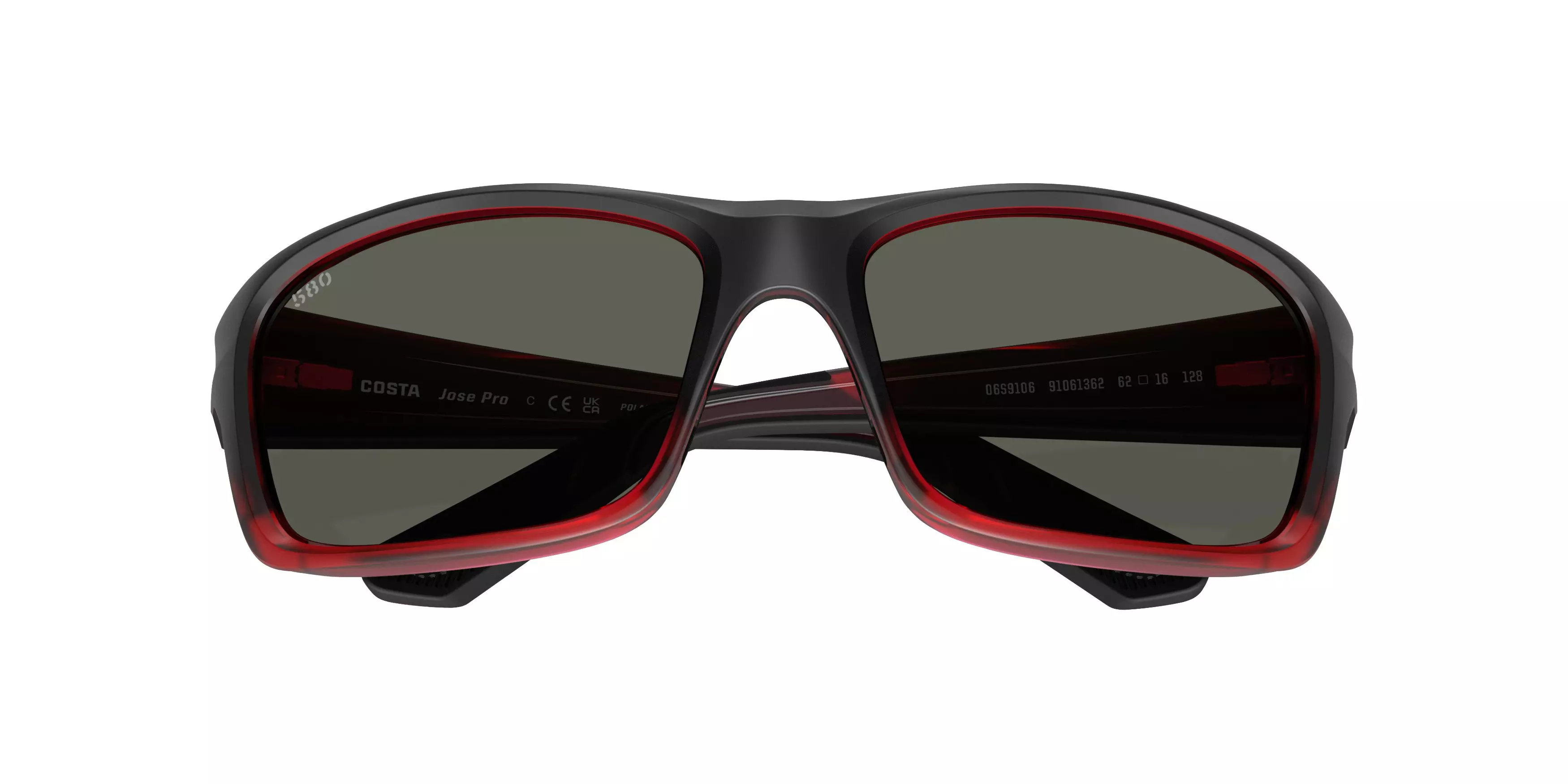 Costa Del Mar Jose Pro Grey 580G Polarized Sunglasses - Red Sky - RED/GREY