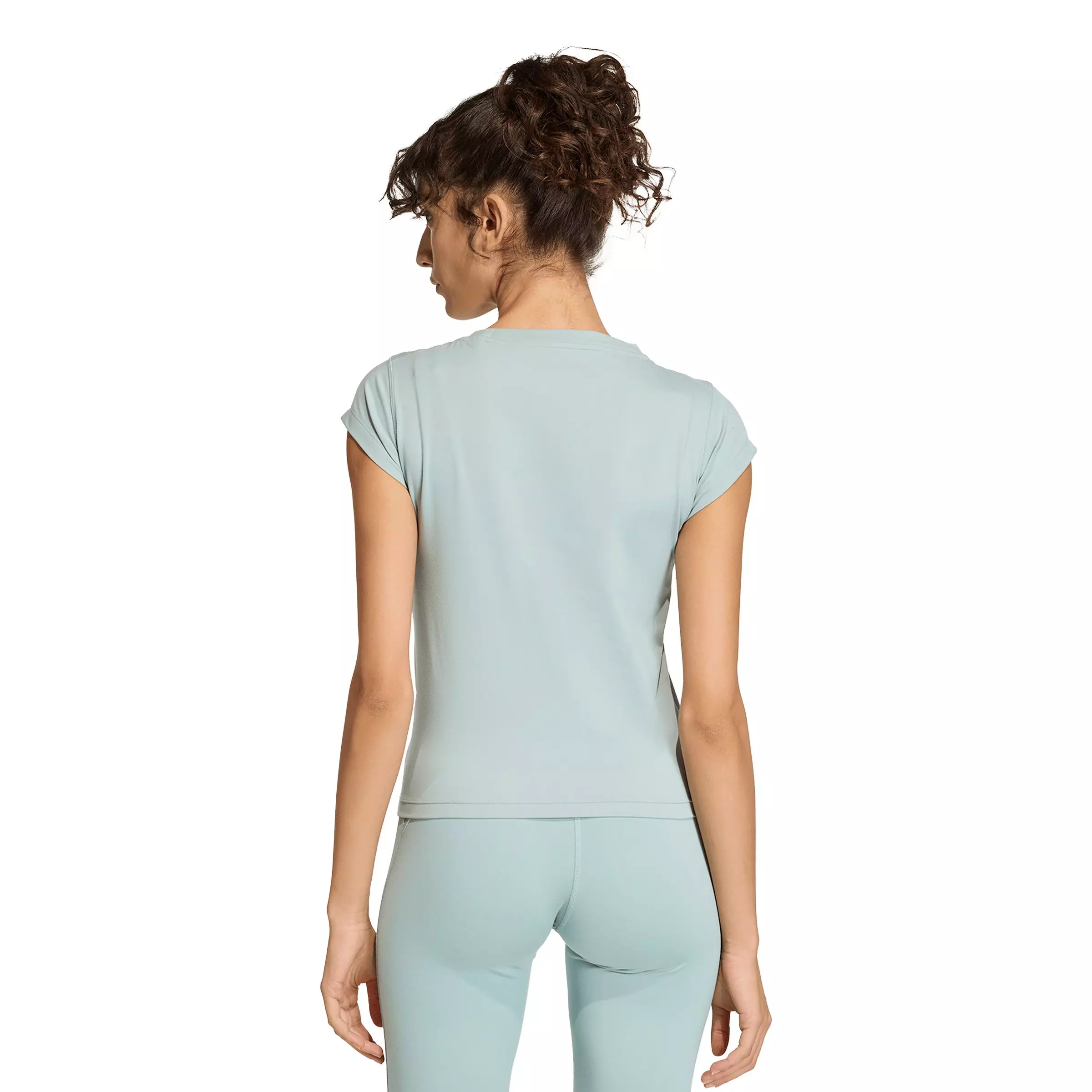 adidas Women's Hyperglam Baby T-Shirt - Sage Green - SAGE GREEN