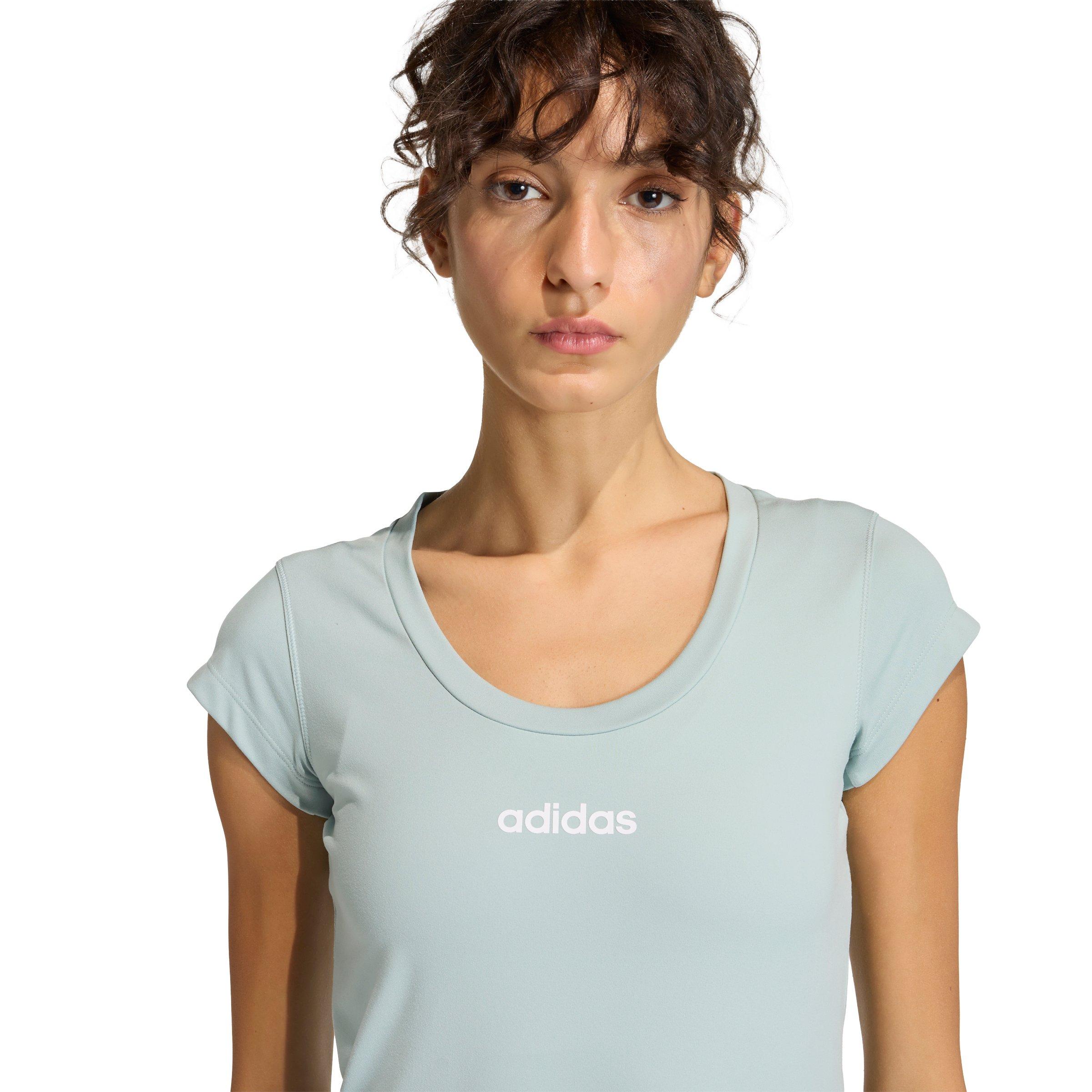 adidas Women's Hyperglam Baby T-Shirt - Sage Green - SAGE GREEN Thumbnail View 3