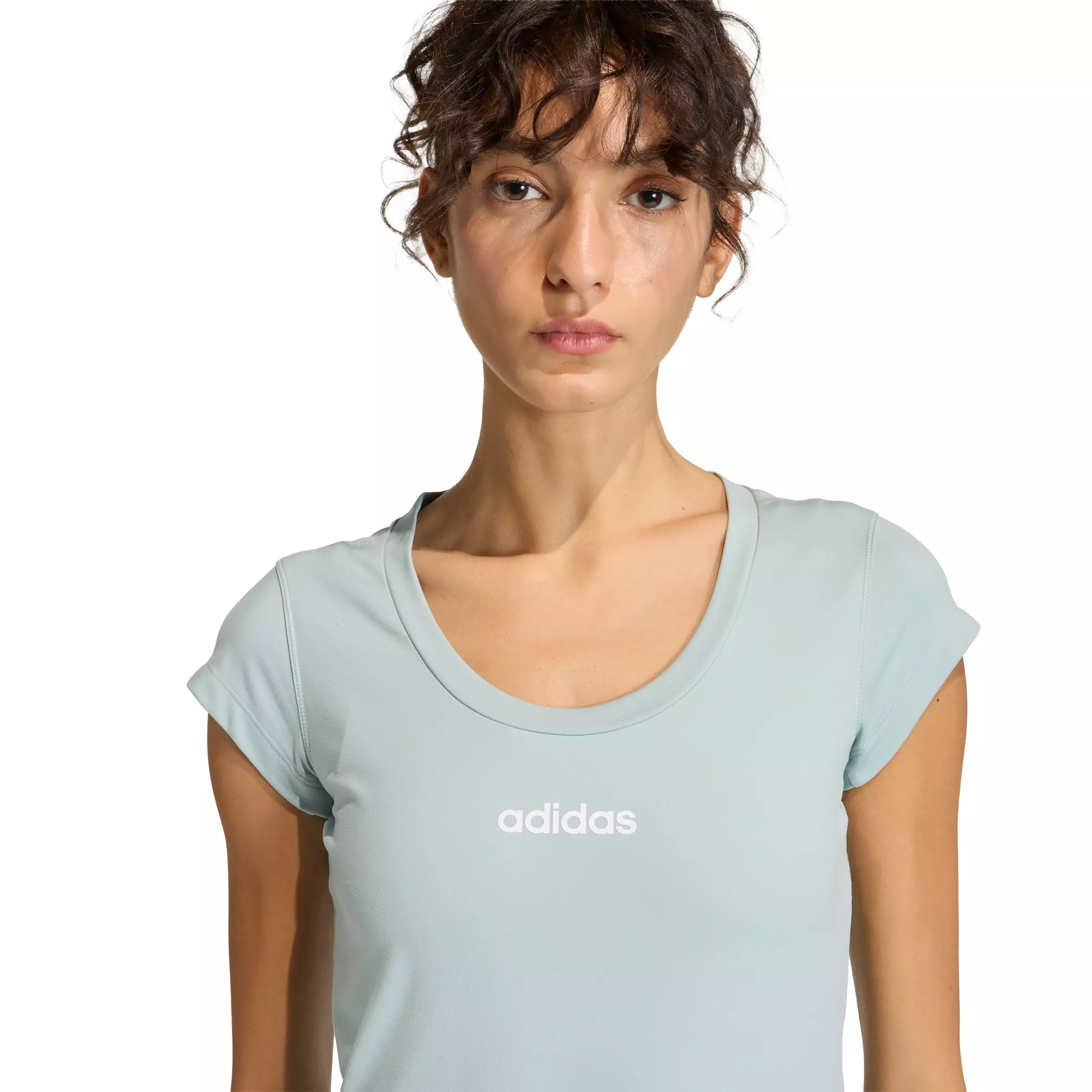 adidas Women's Hyperglam Baby T-Shirt - Sage Green - SAGE GREEN