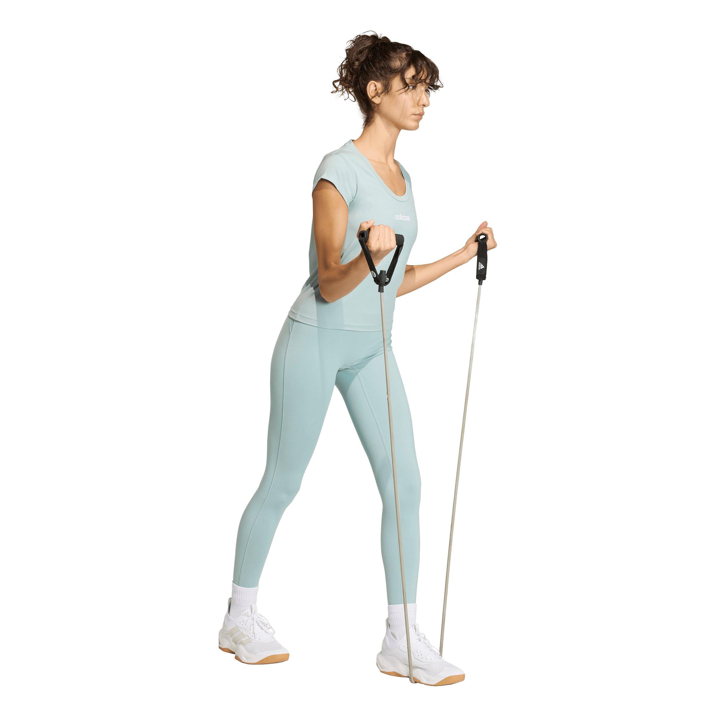 adidas Women's Hyperglam Baby T-Shirt - Sage Green - SAGE GREEN Thumbnail View 5