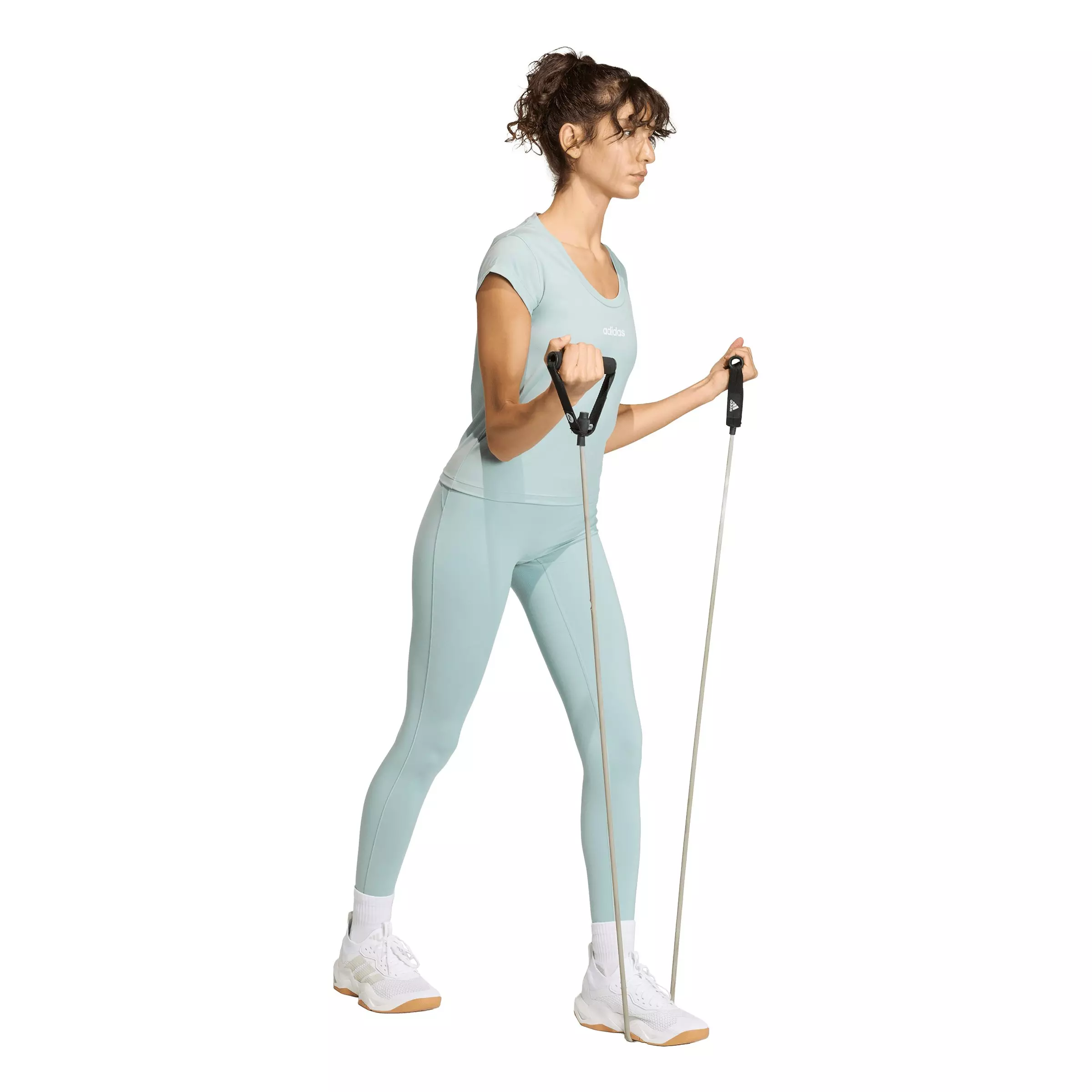 adidas Women's Hyperglam Baby T-Shirt - Sage Green - SAGE GREEN