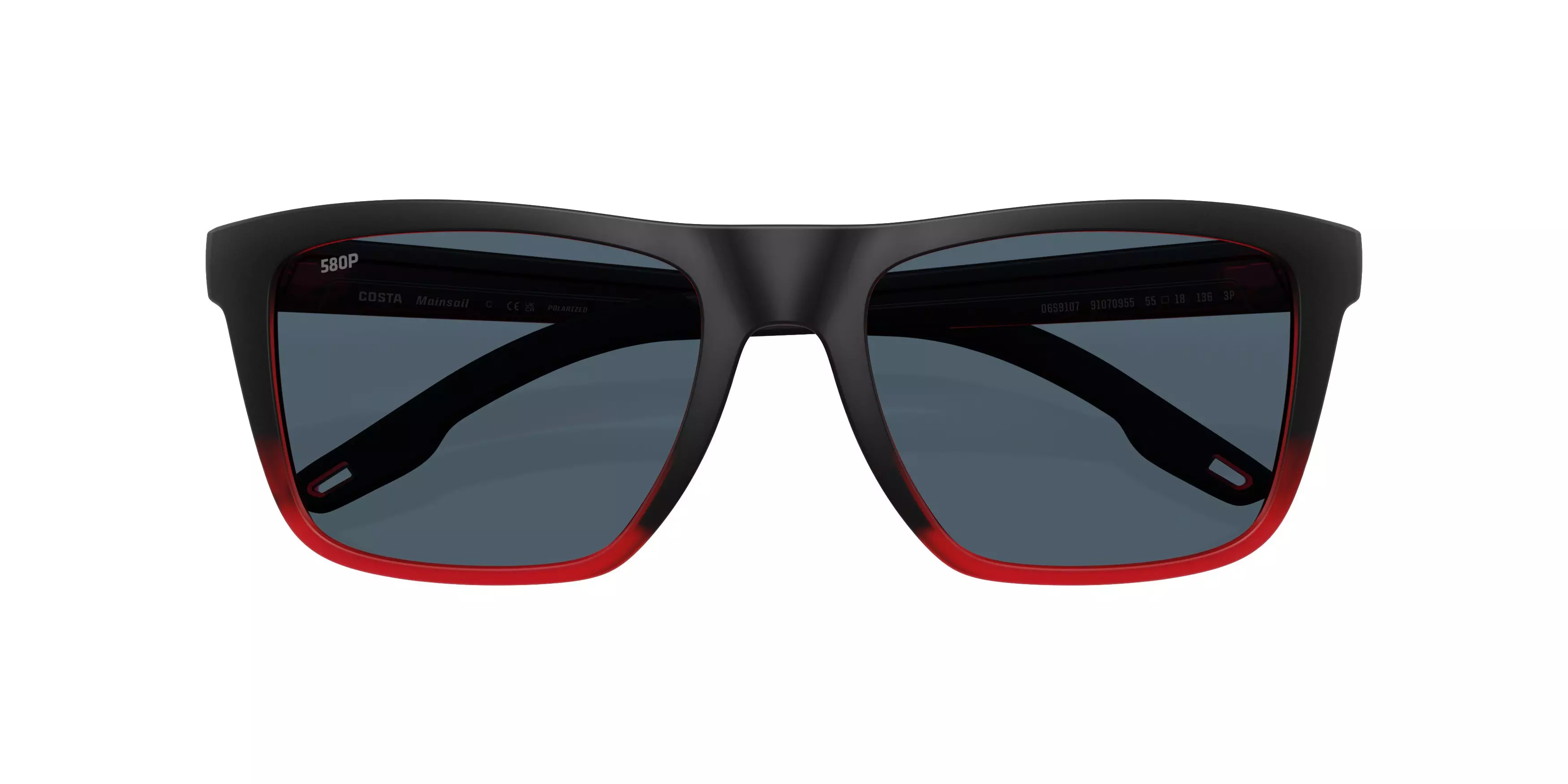 Costa Del Mar Mainsail Grey 580P Polarized Sunglasses - Red Sky - RED/GREY