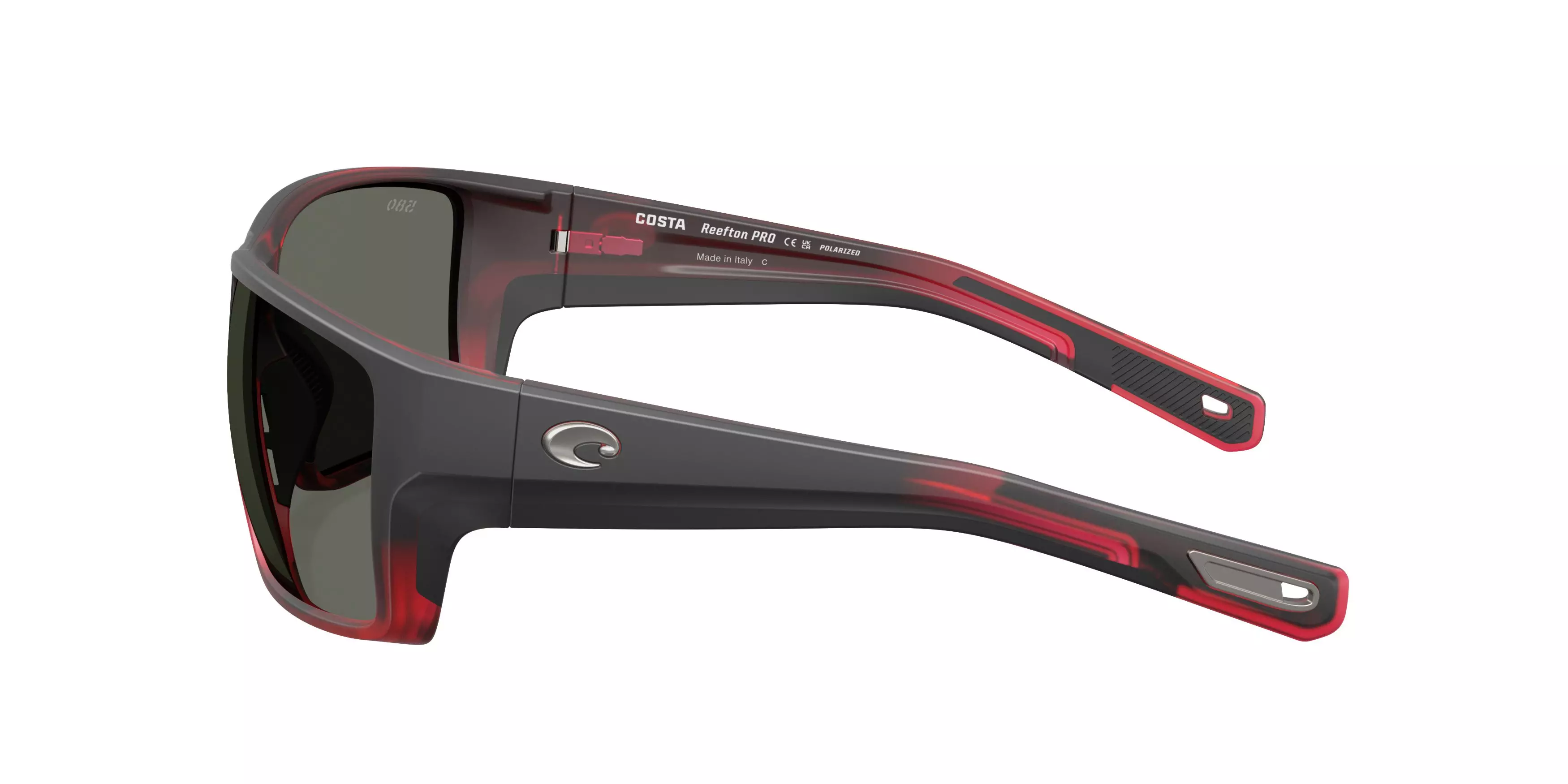 Costa Del Mar Reefton Pro Grey 580G Polarized Sunglasses - Red Sky - RED/GREY