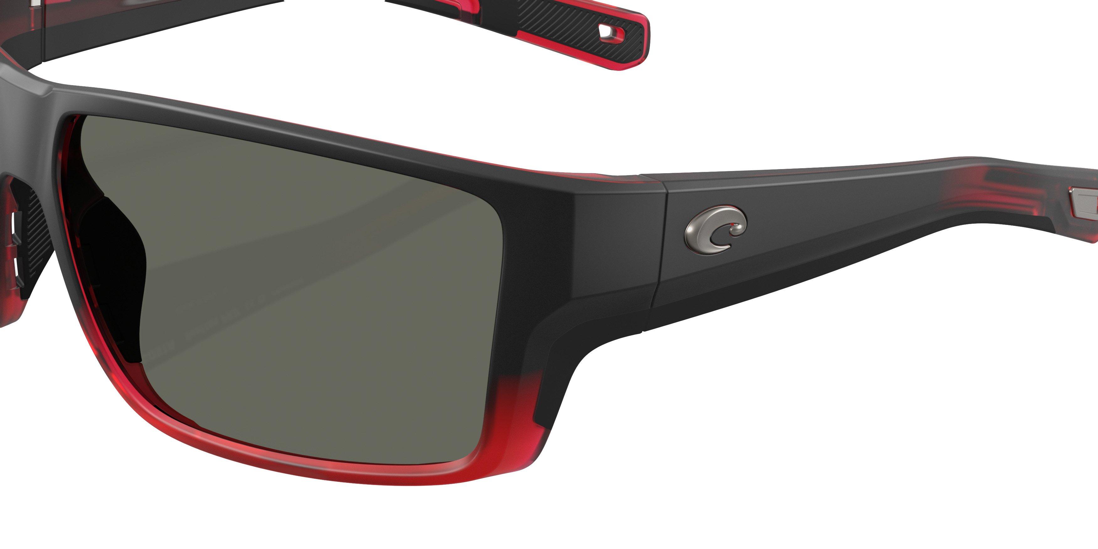 Costa Del Mar Reefton Pro Grey 580G Polarized Sunglasses - Red Sky - RED/GREY Thumbnail View 5