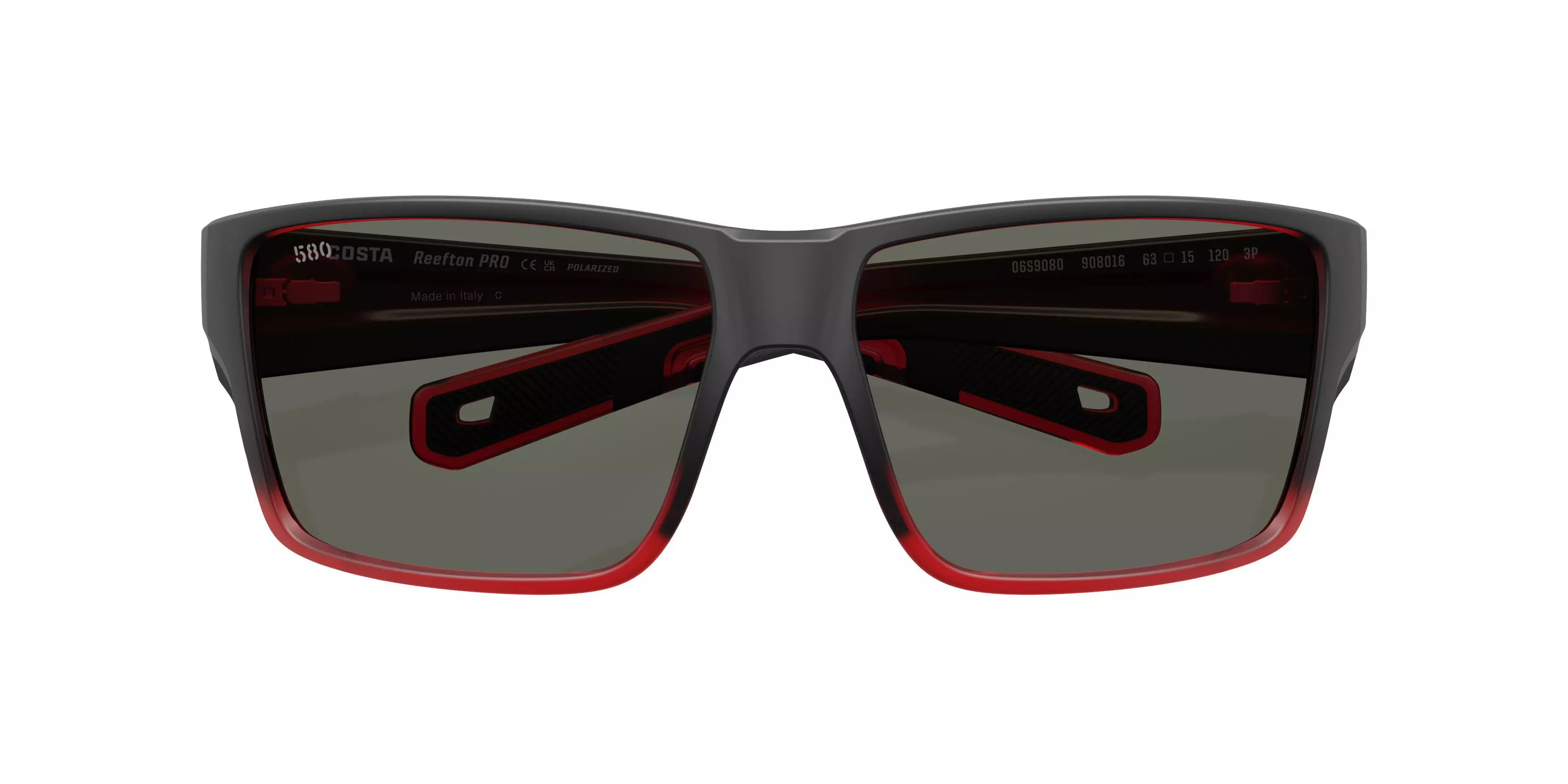 Costa Del Mar Reefton Pro Grey 580G Polarized Sunglasses - Red Sky - RED/GREY