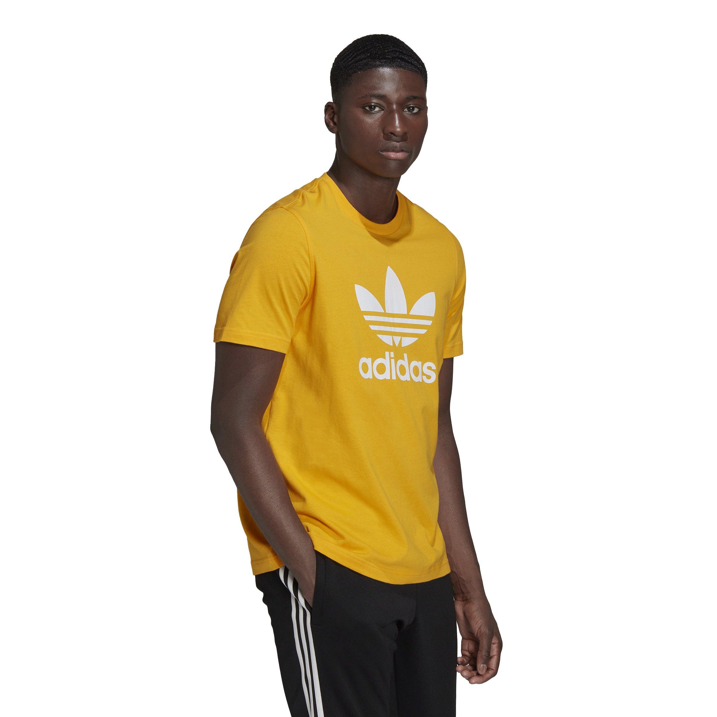 adidas Originals Men\'s Adicolor Yellow | Gear City - Classics Trefoil - T-Shirt Hibbett