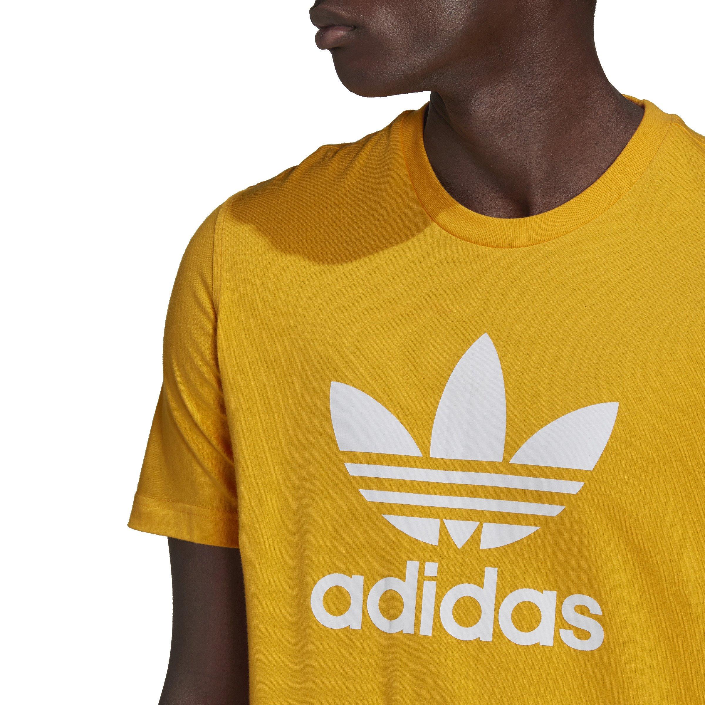 adidas Originals Men\'s Adicolor Classics Trefoil T-Shirt - Yellow - Hibbett  | City Gear