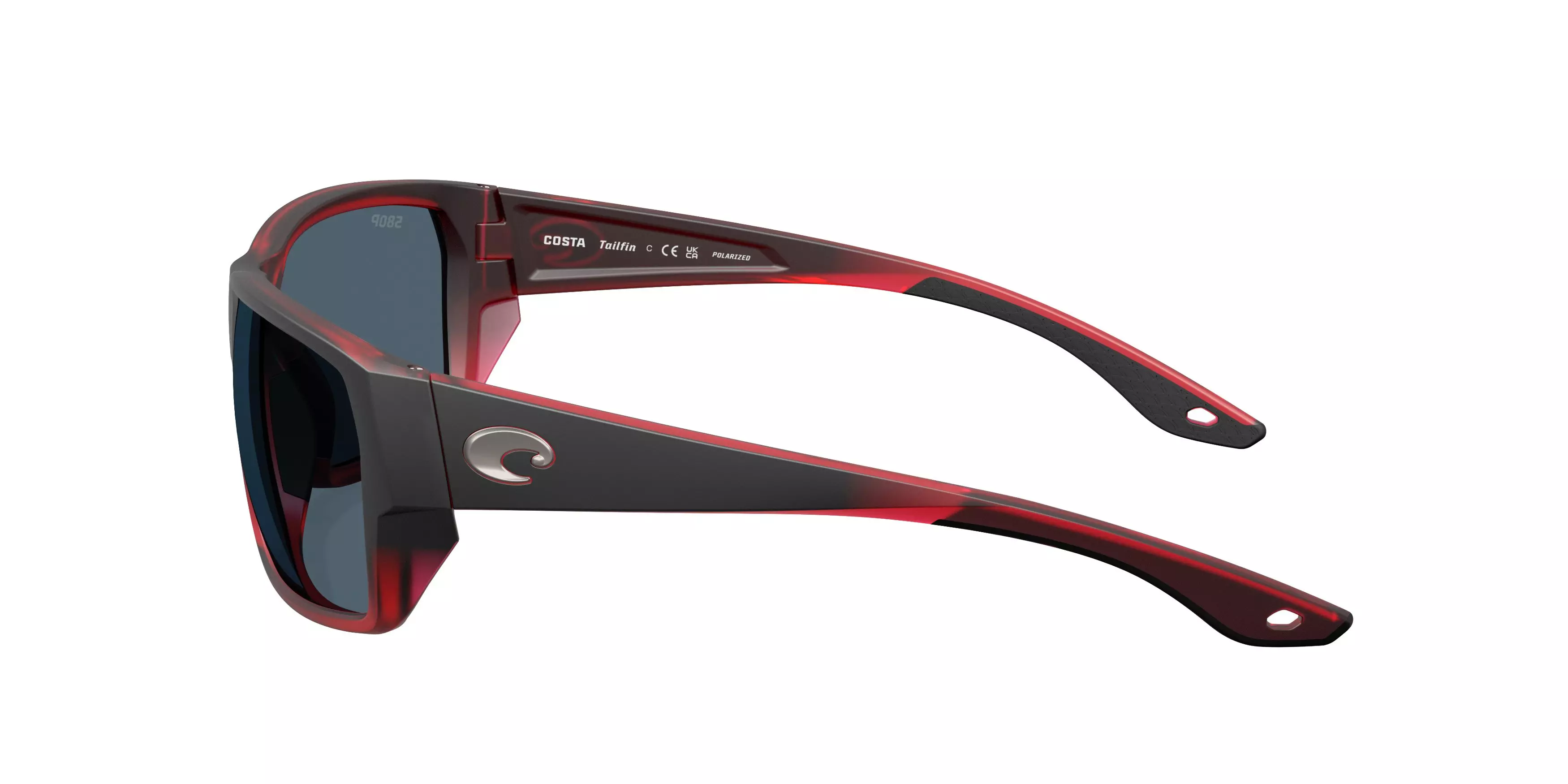Costa Del Mar Tailfin Grey 580P Lens Polarized Sunglasses - Red Sky - RED/GREY