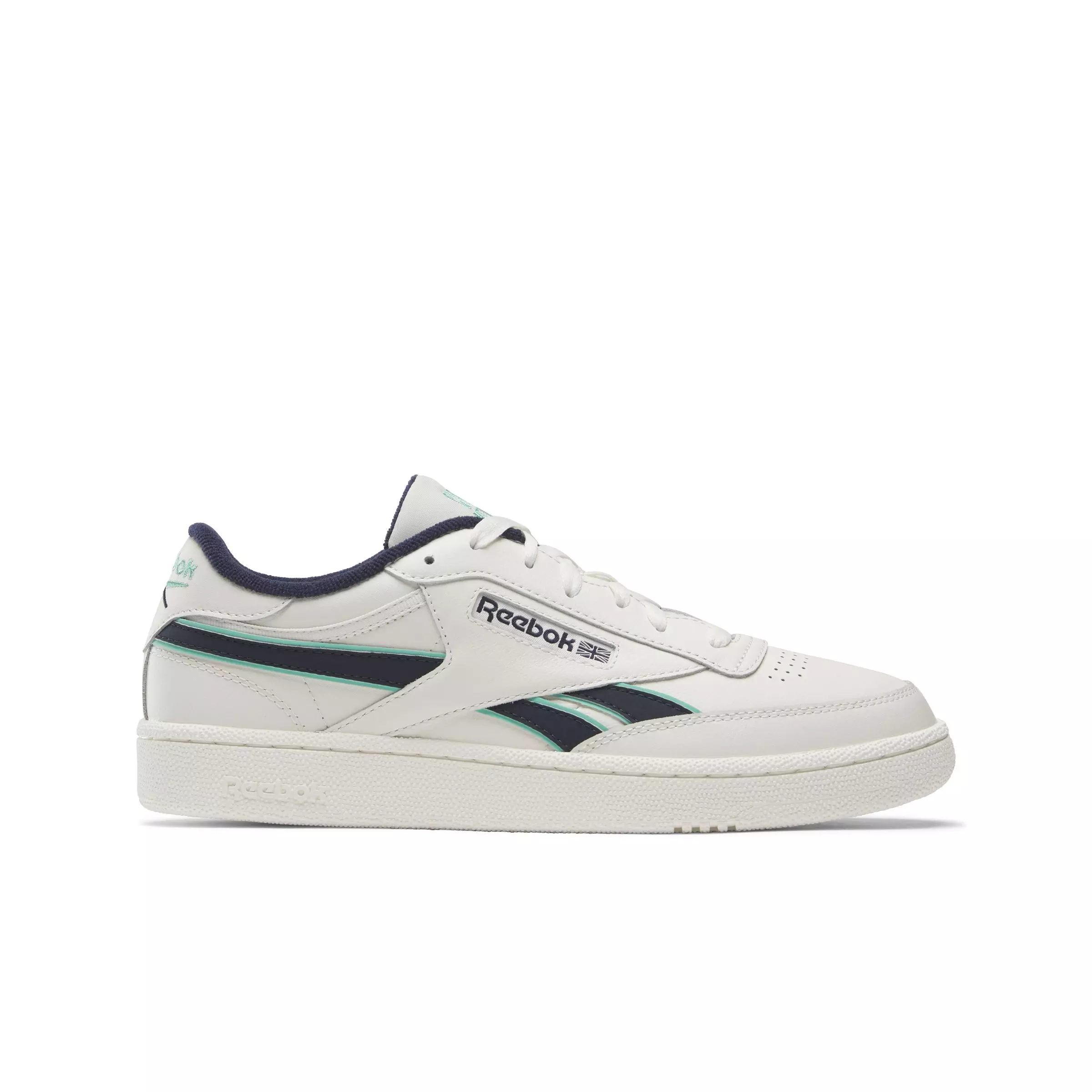 Reebok Club C Revenge "Chalk/Vector Navy/Cyber Mint" Men's Shoe - CHALK/NAVY/MINT