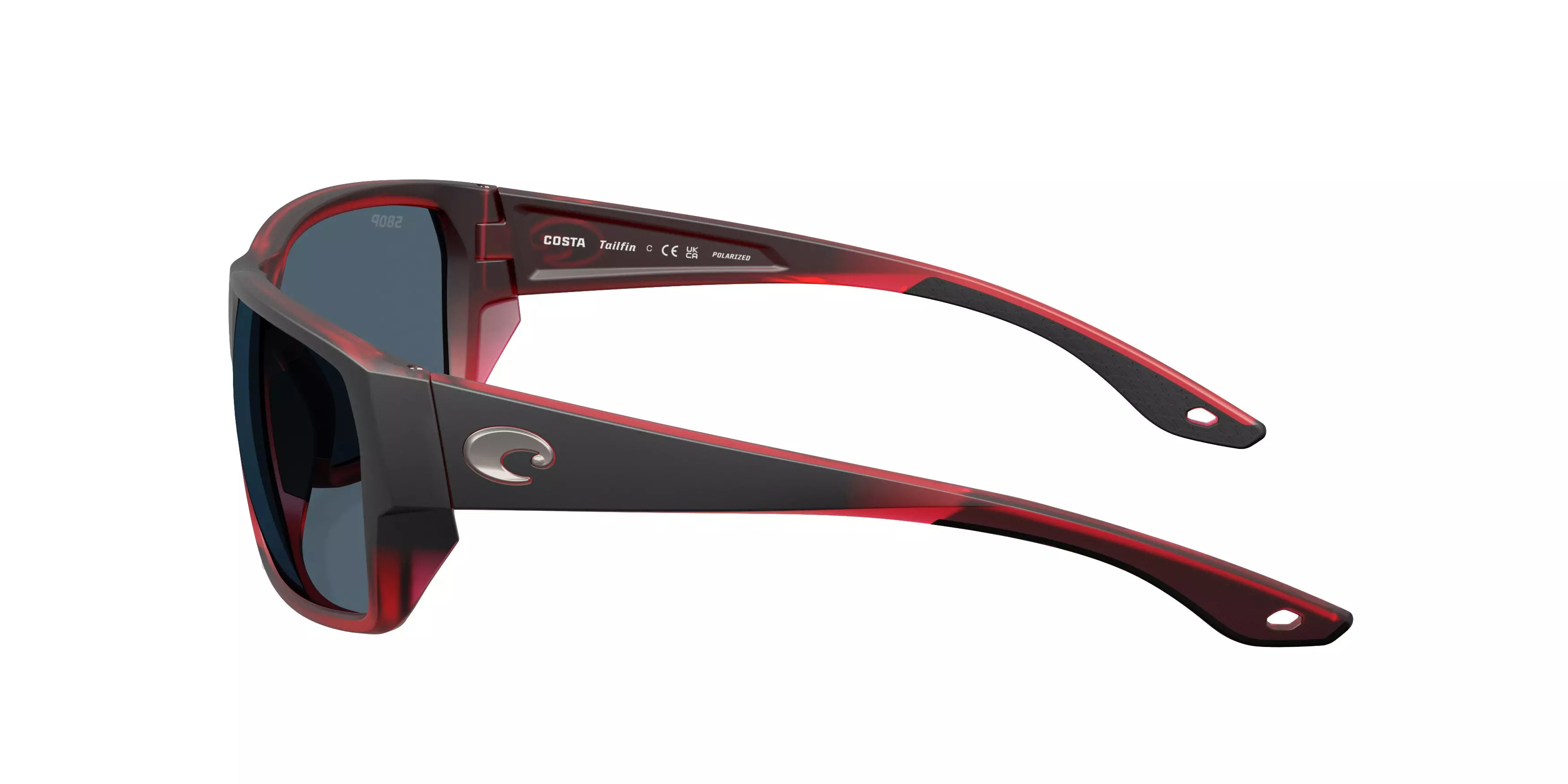 Costa Del Mar Tailfin Grey 580P Polarized Sunglasses - Red Sky - RED/GREY