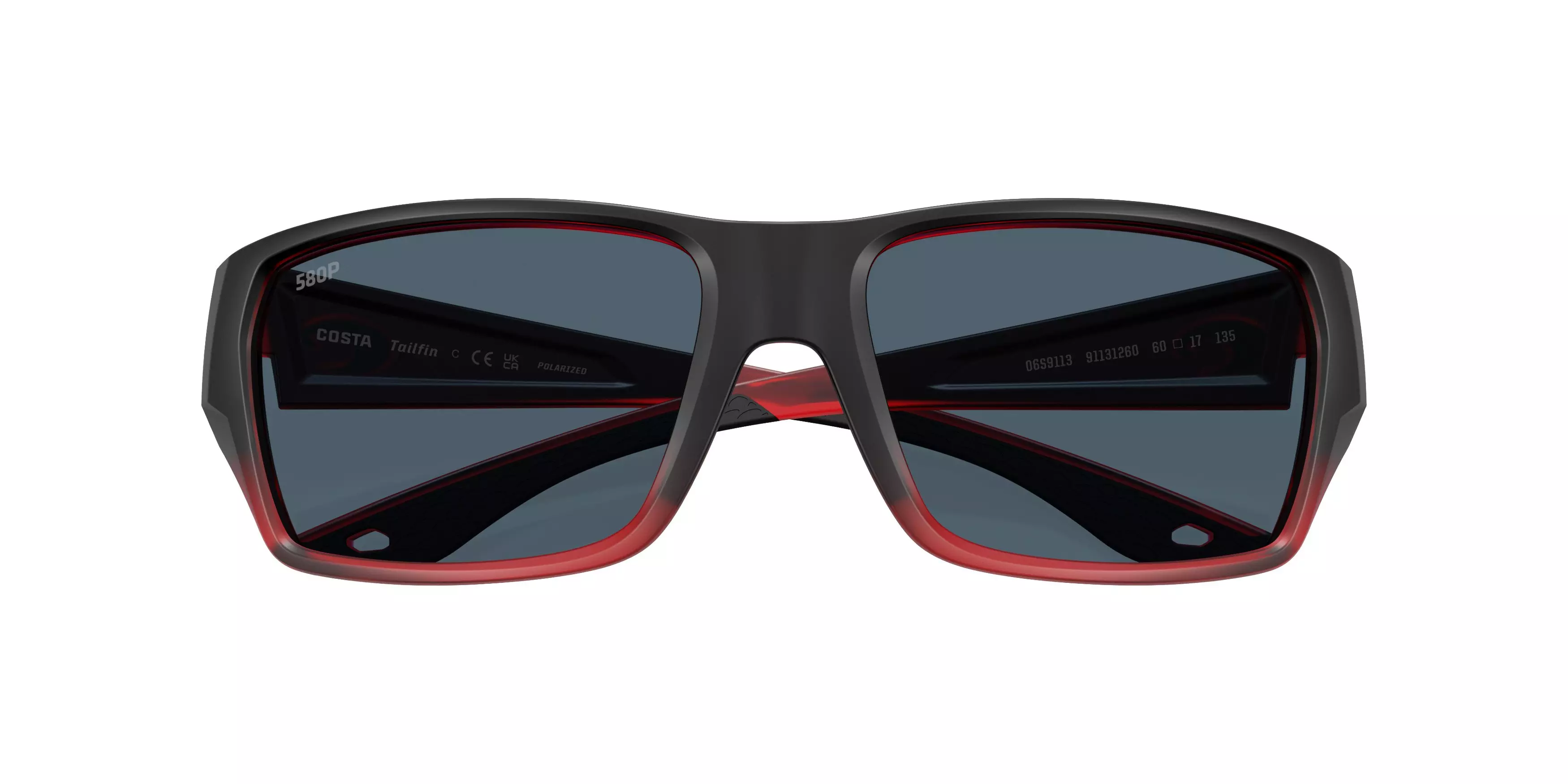 Costa Del Mar Tailfin Grey 580P Polarized Sunglasses - Red Sky - RED/GREY