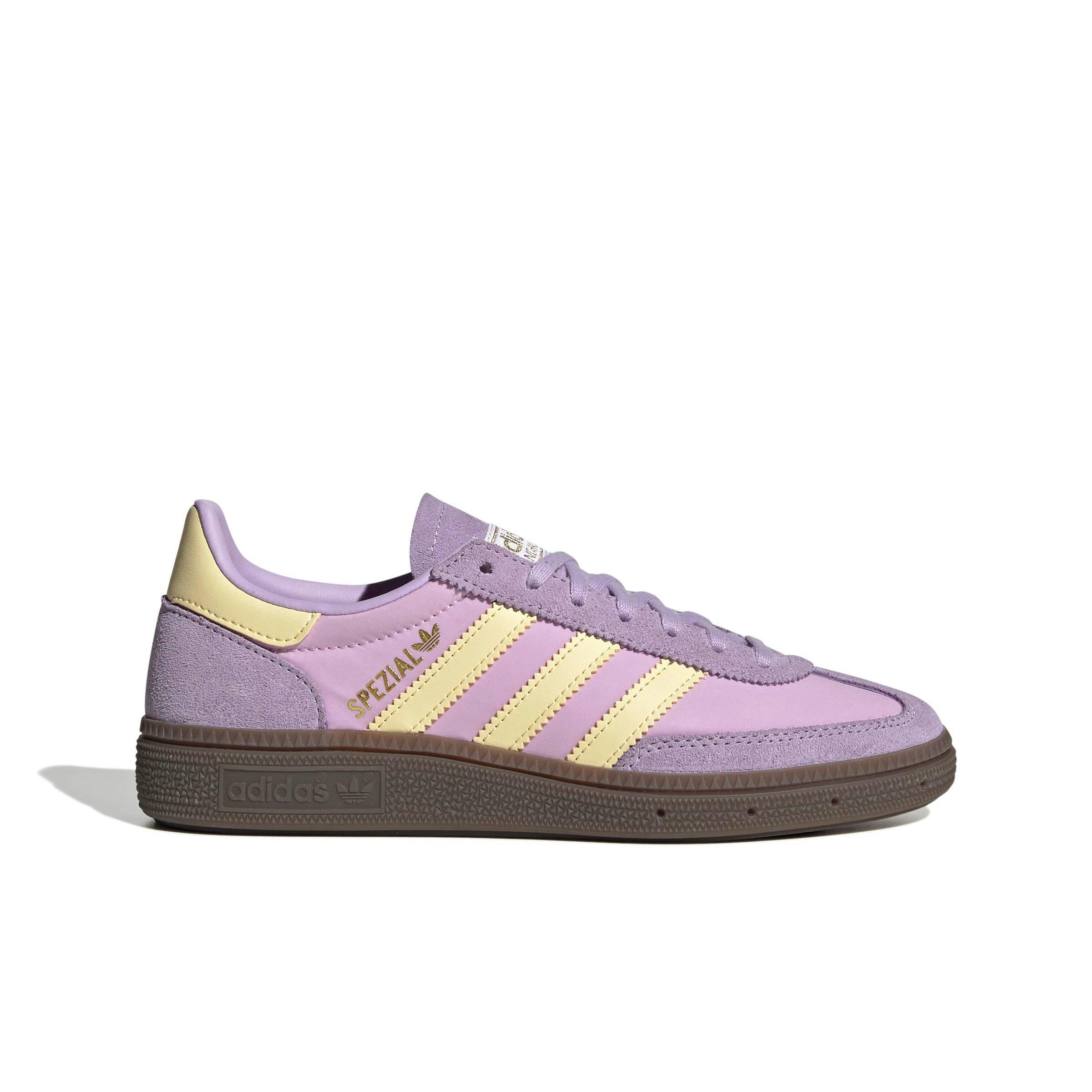 adidas Originals Handball Spezial Grade School Girls' "Powder Plum/Bliss Lilac/Almost Yellow" Shoe