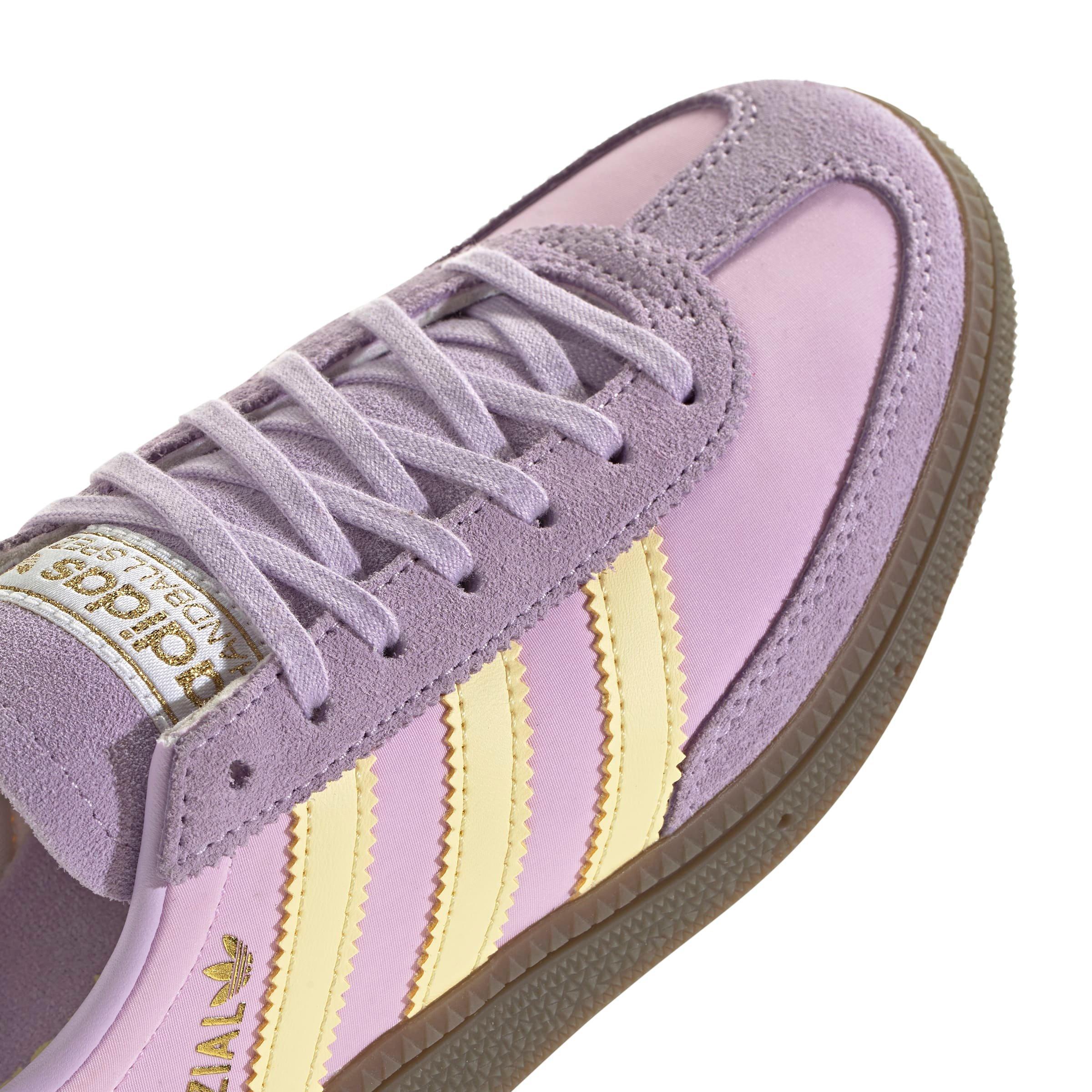 adidas Originals Handball Spezial Grade School Girls' "Powder Plum/Bliss Lilac/Almost Yellow" Shoe