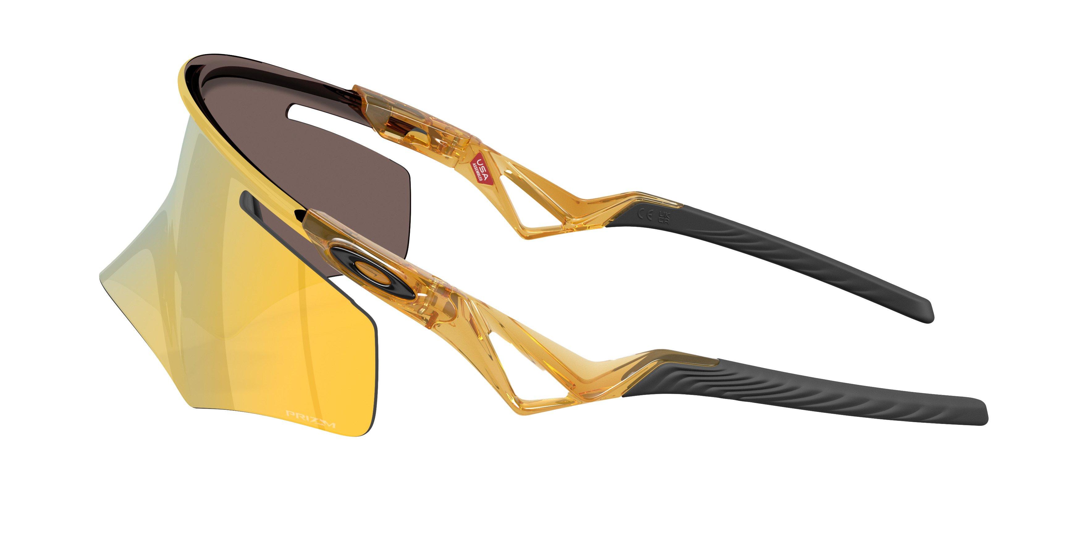Oakley Qntm Kato Prizm 24K Sunglasses - Trans Lt Curry - BROWN/GOLD Thumbnail View 4