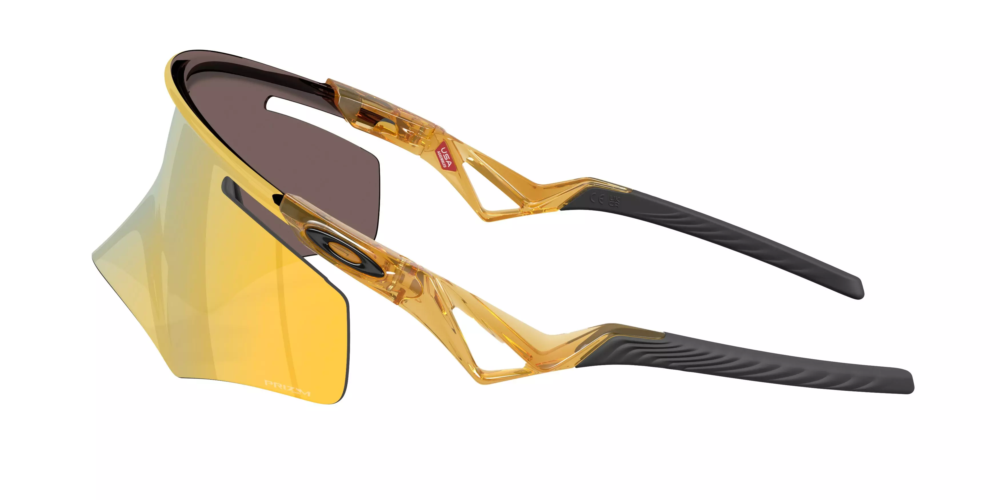 Oakley Qntm Kato Prizm 24K Sunglasses - Trans Lt Curry - BROWN/GOLD