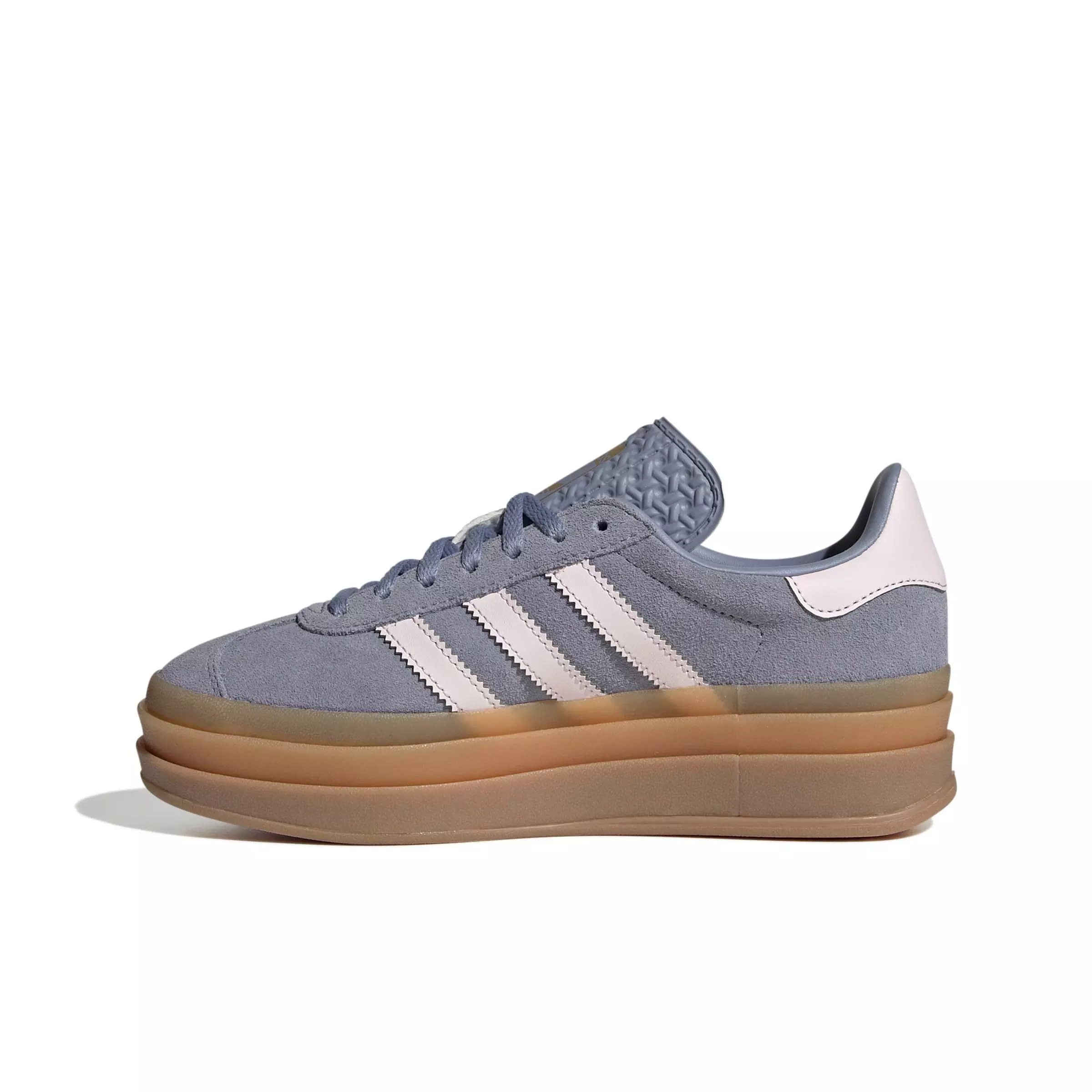 adidas Originals Gazelle Bold "Silver Violet/Almost Pink/Gum 1" Grade School Girls' Shoe - VIOLET/PINK/GUM